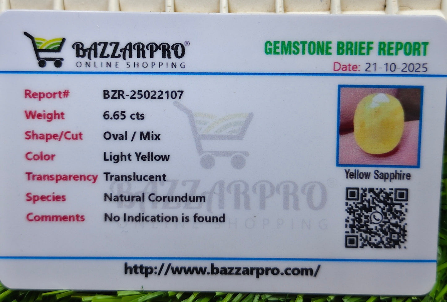 Premium Quality Ceylon Pukhraj With Lab Certificate