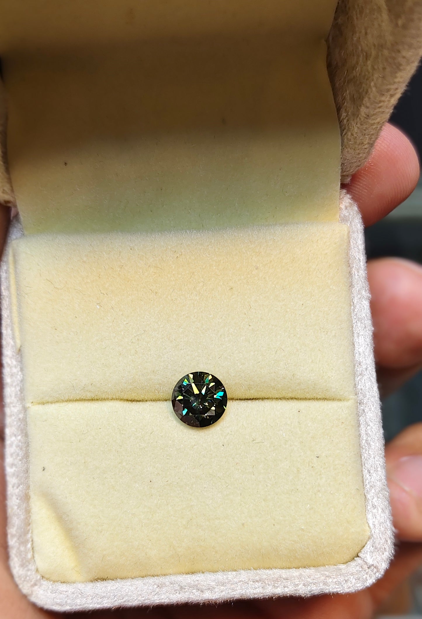 Dark Green Moissanite