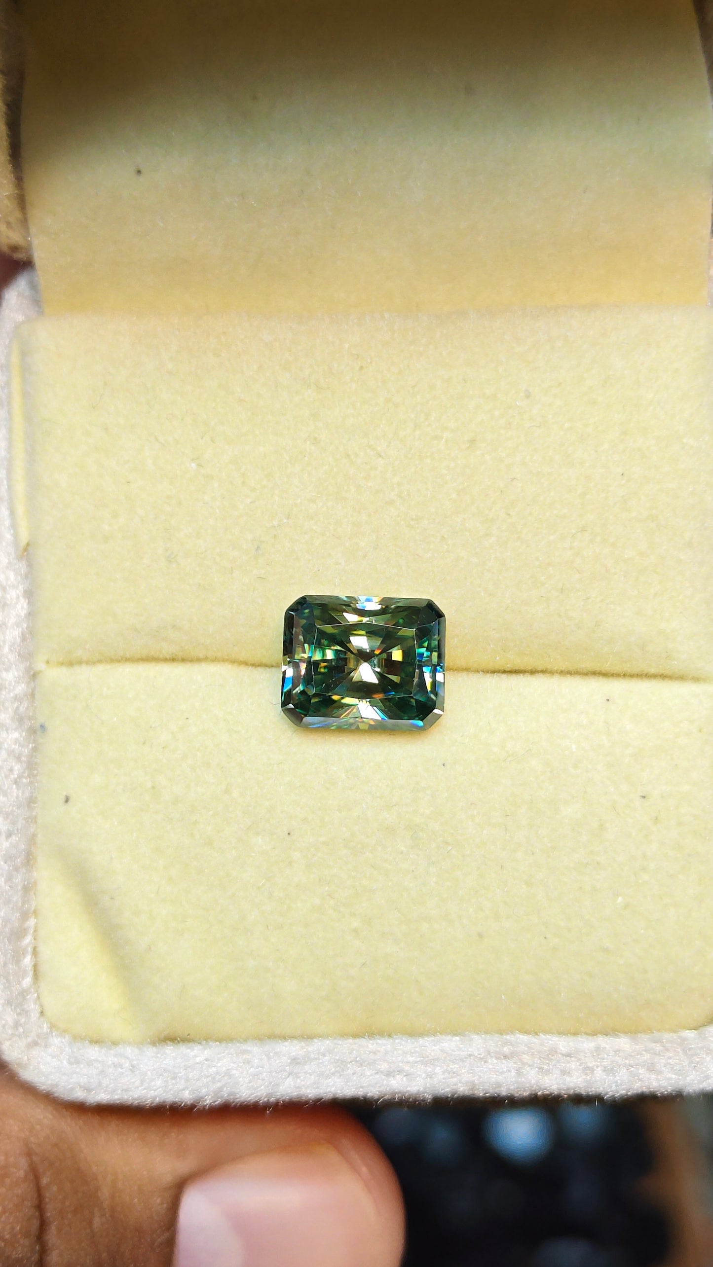 Dark Green Moissanite