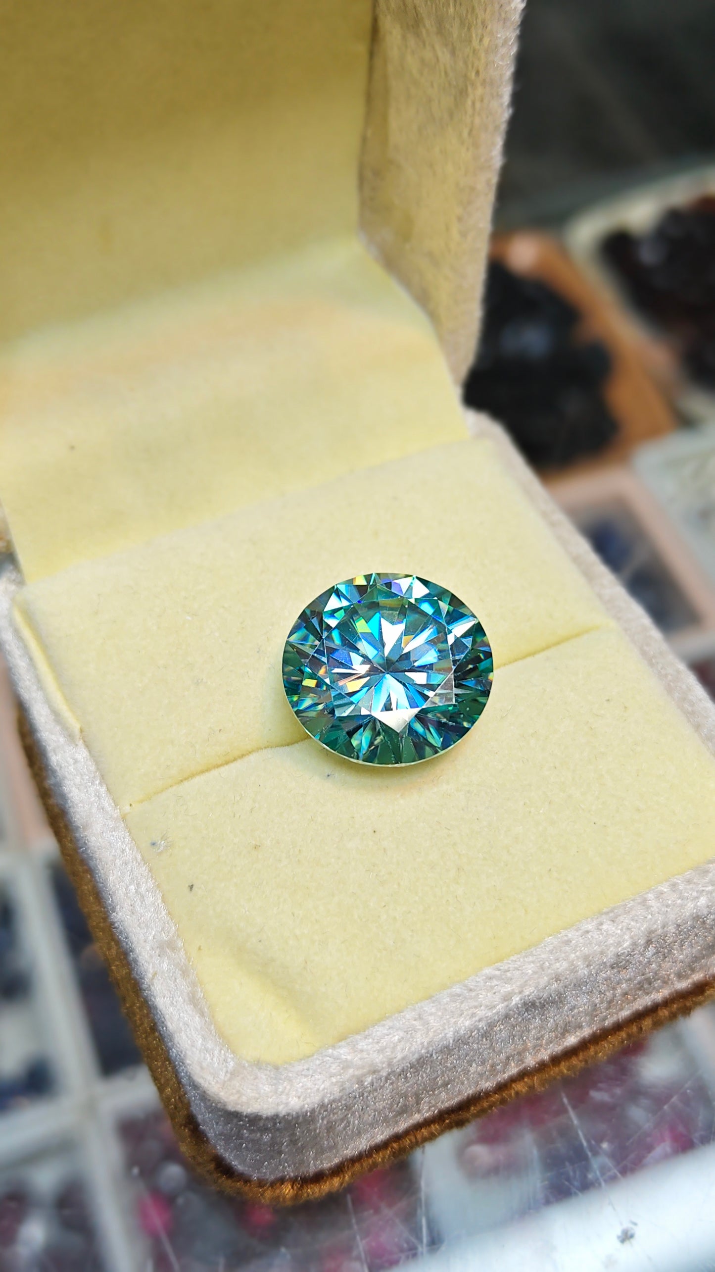 Aqua Color Moissanite