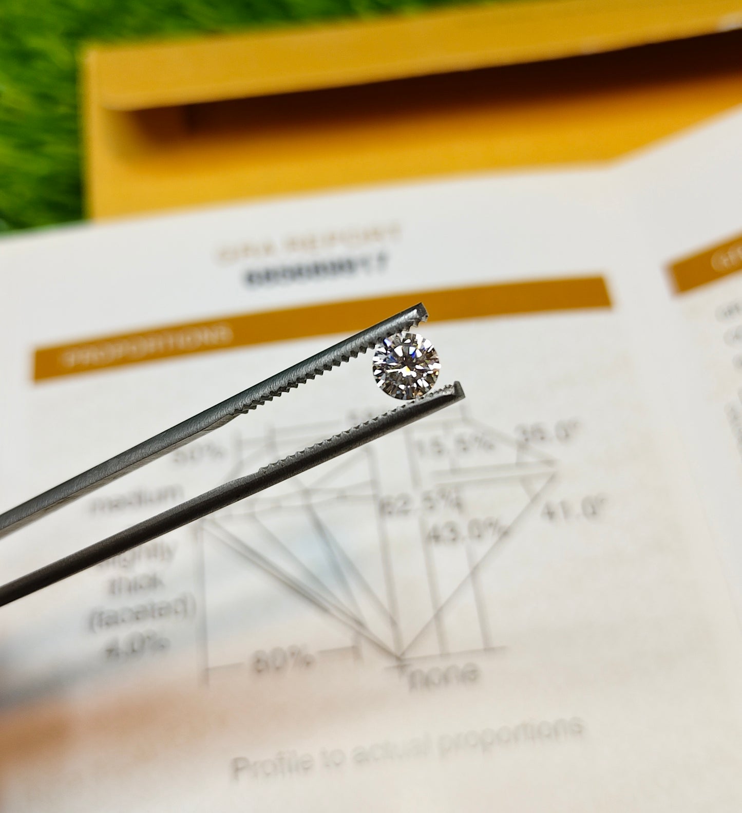 White Moissanite With Gra Lab Certificate