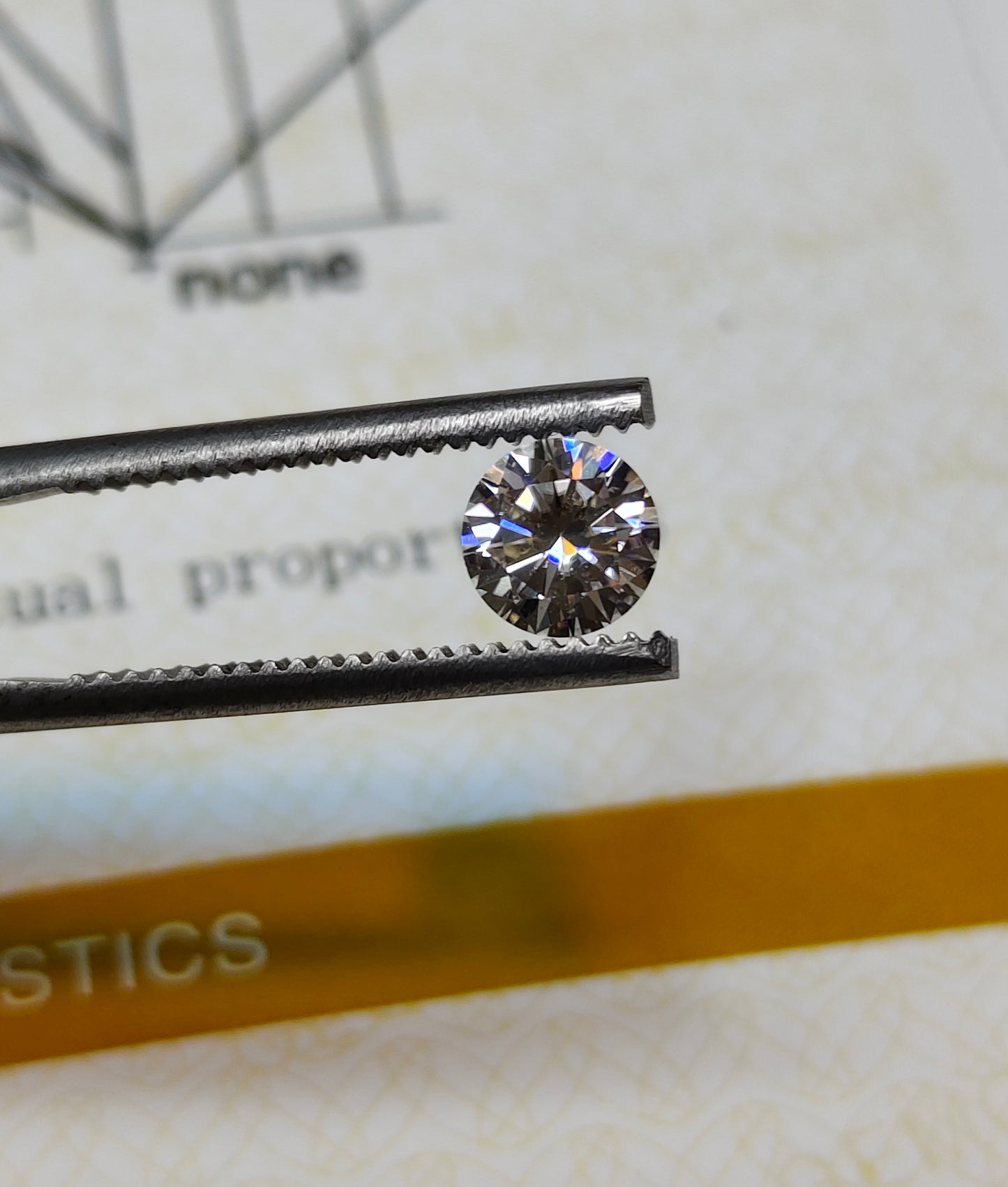 White Moissanite With Gra Lab Certificate