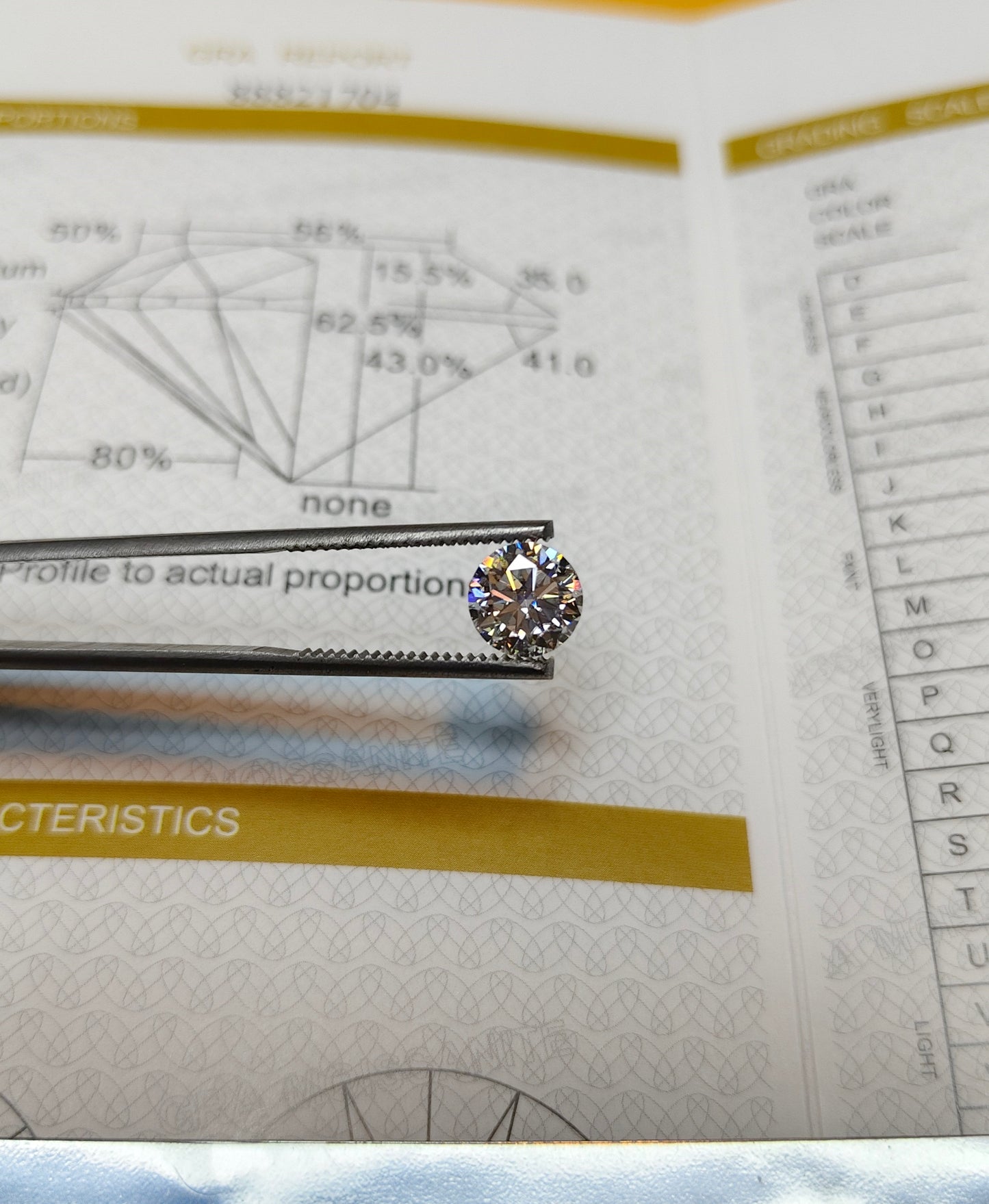 White Moissanite With Gra Lab Certificate