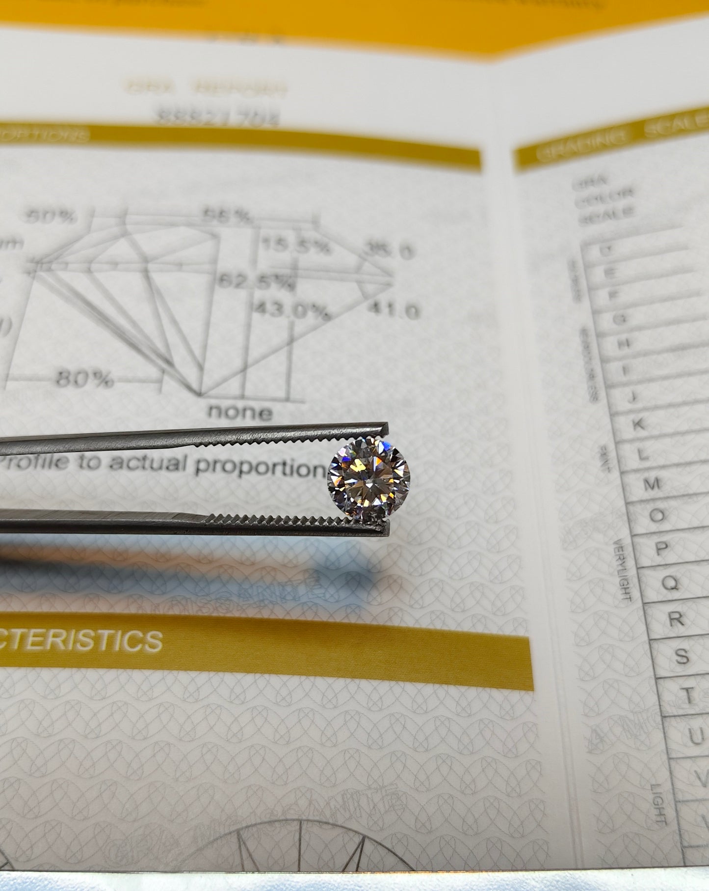White Moissanite With Gra Lab Certificate