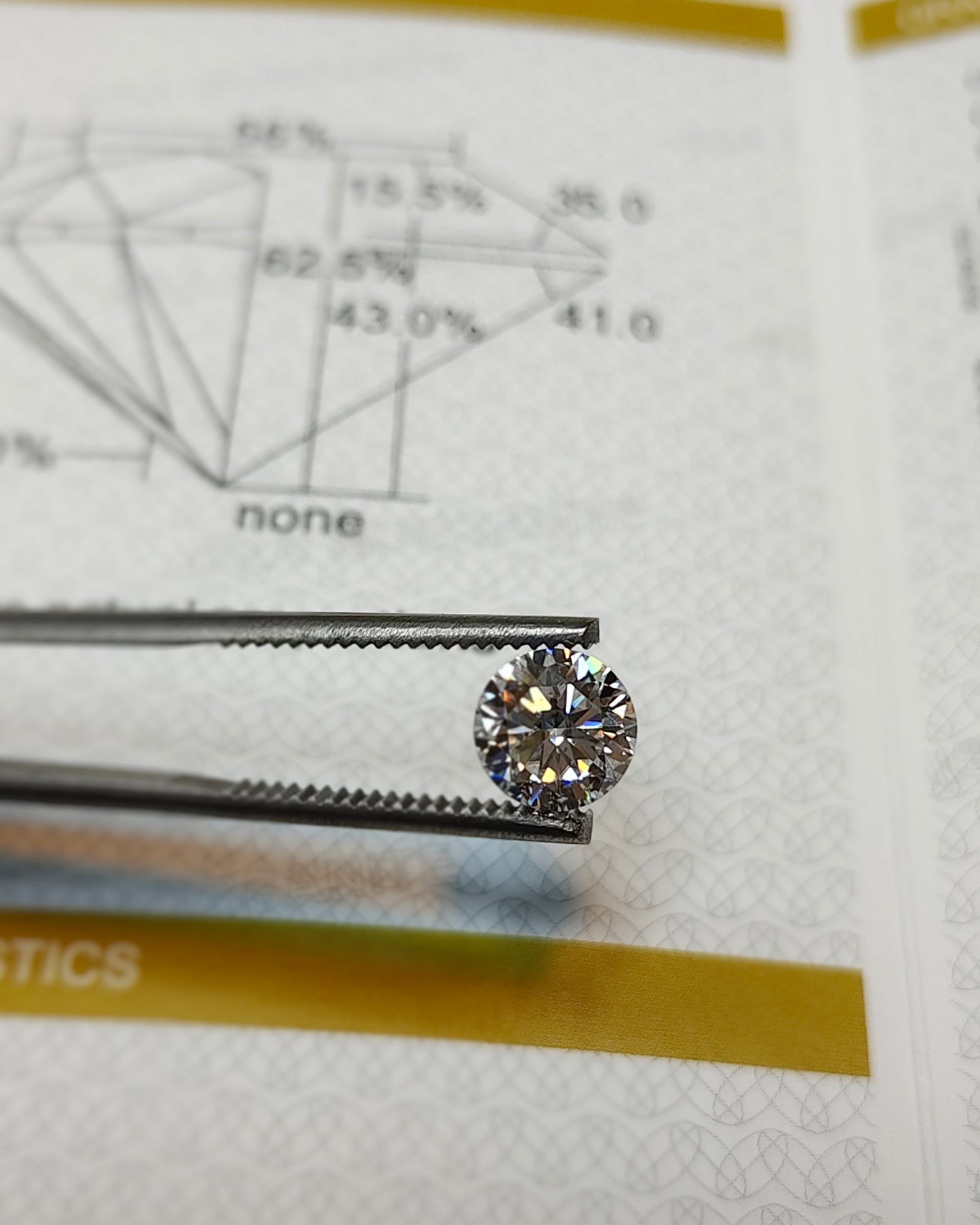 White Moissanite With Gra Lab Certificate