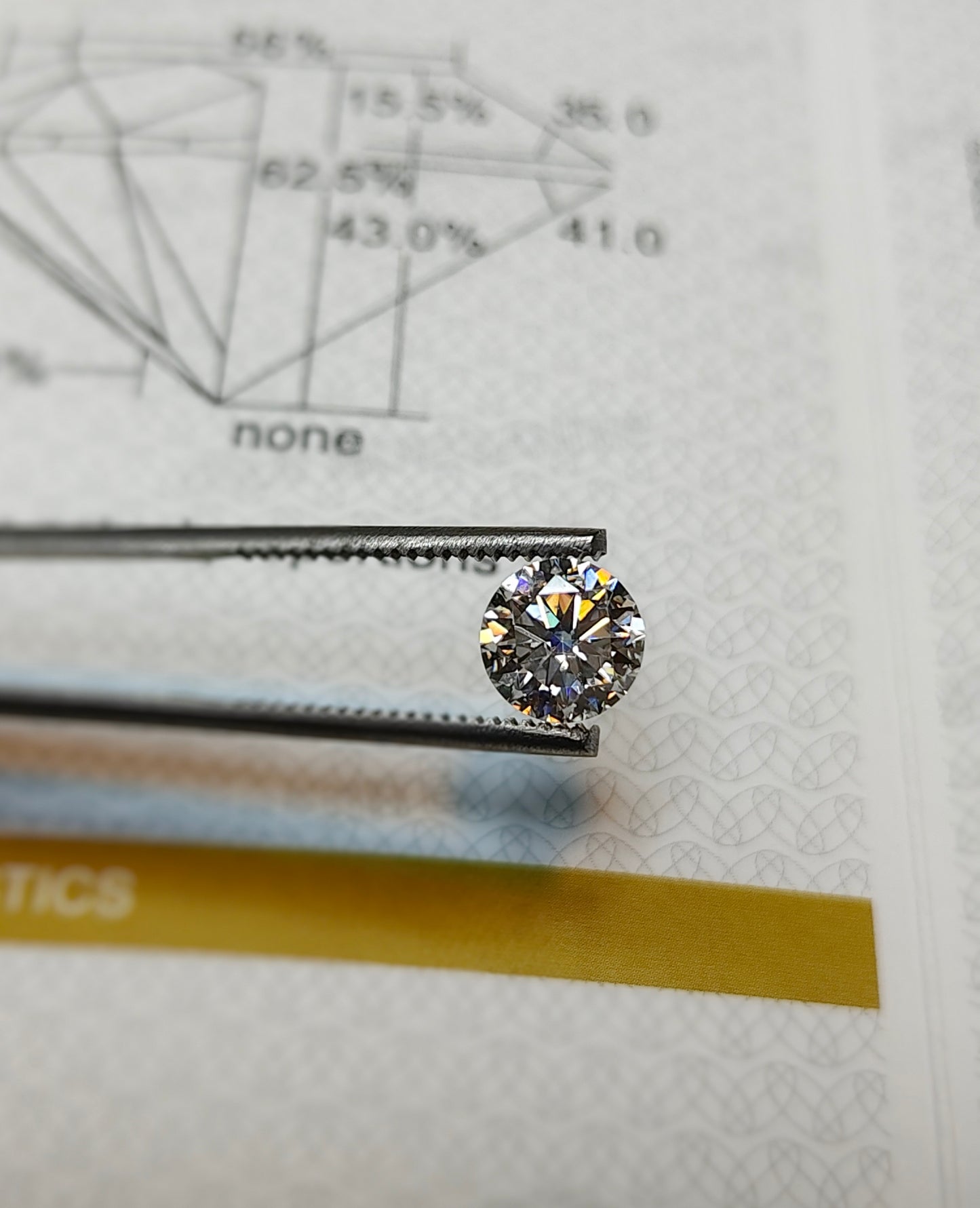 White Moissanite With Gra Lab Certificate