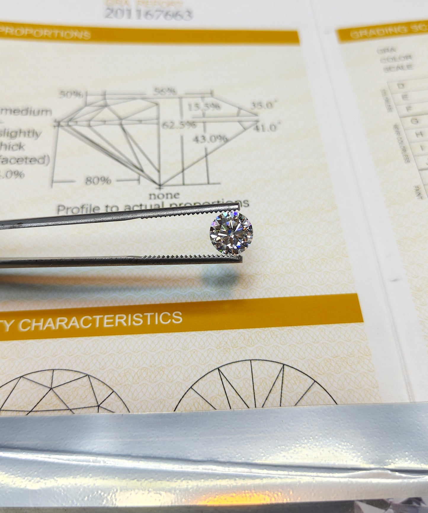 White Moissanite With Gra Lab Certificate