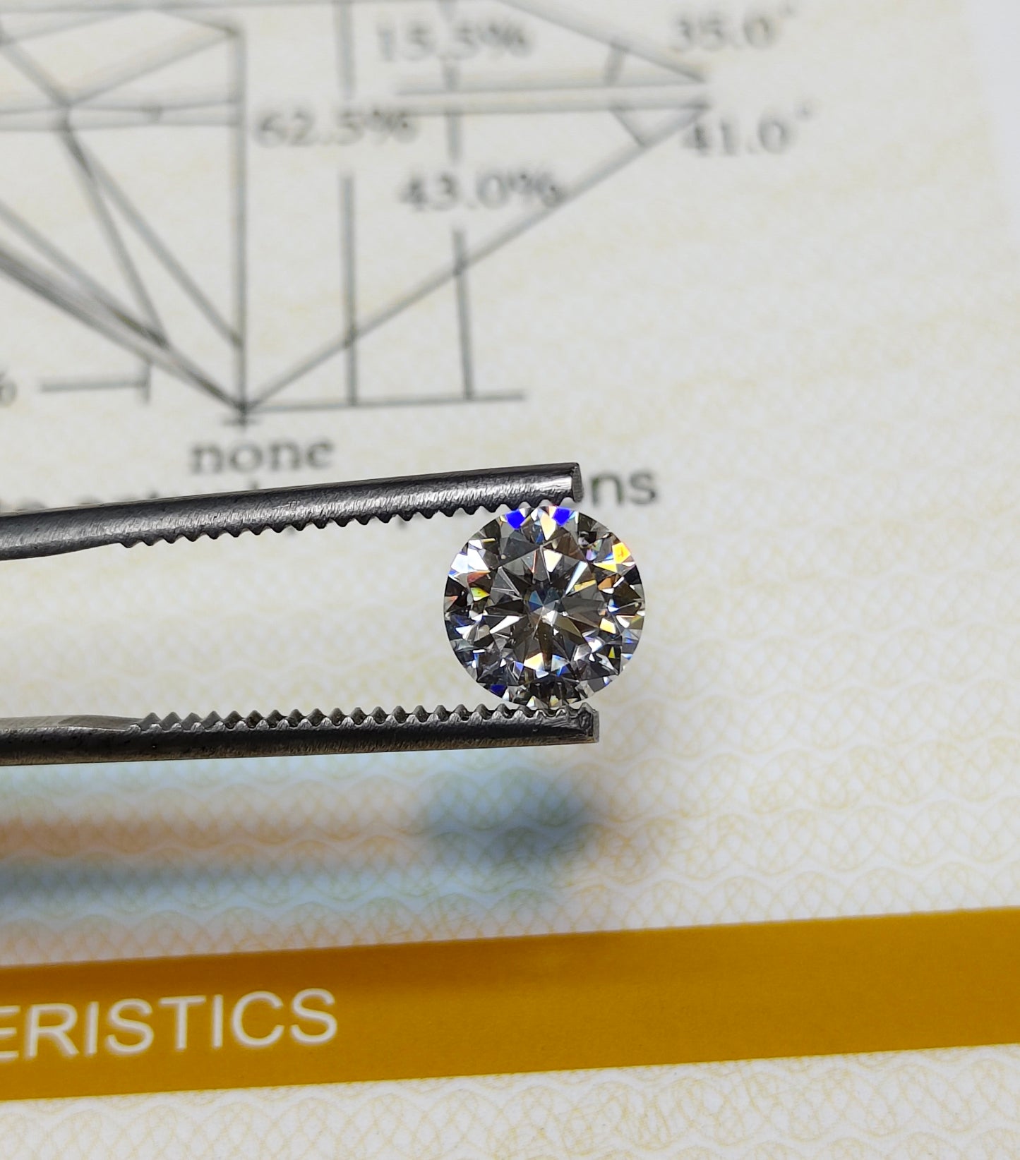 White Moissanite With Gra Lab Certificate