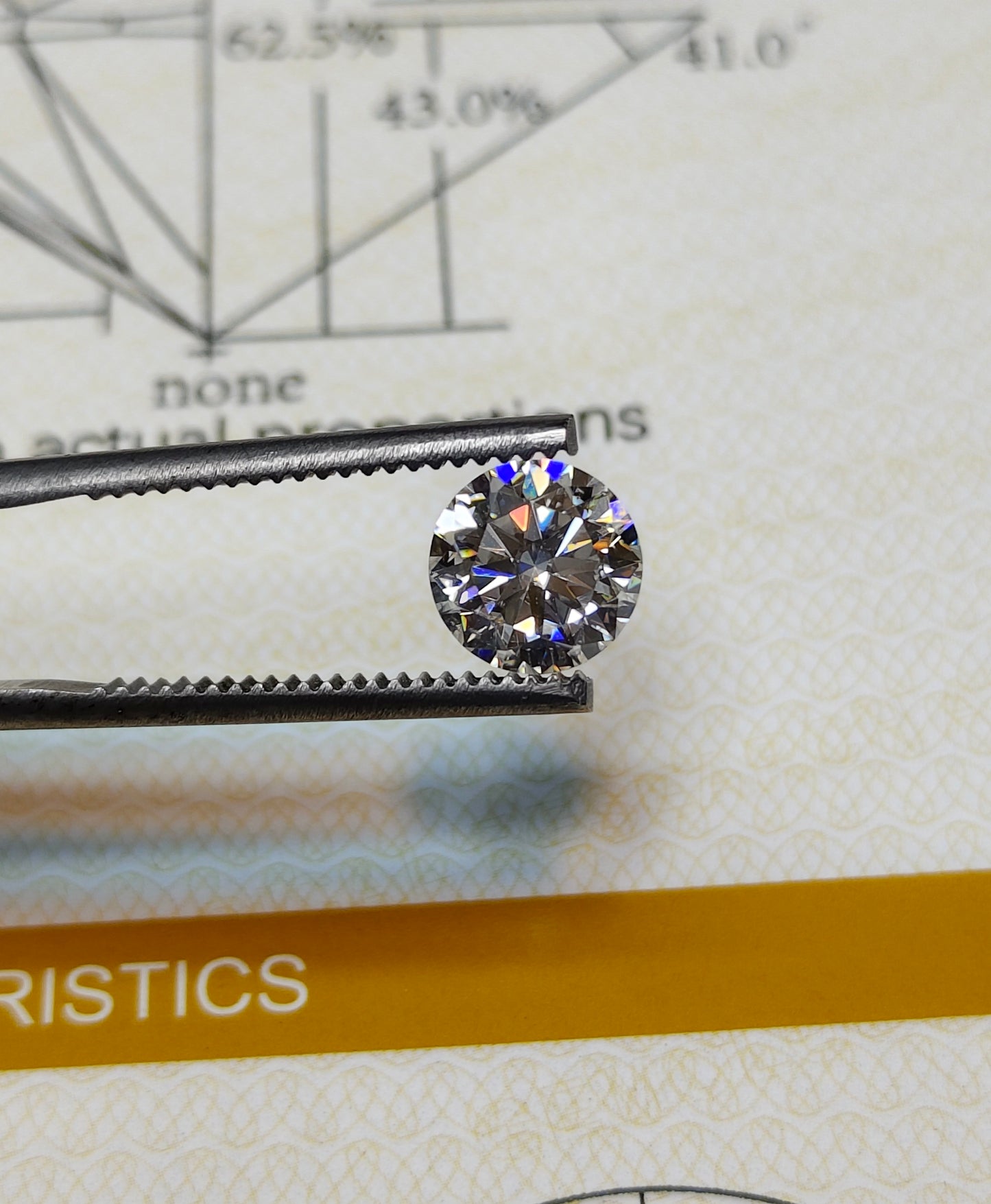 White Moissanite With Gra Lab Certificate