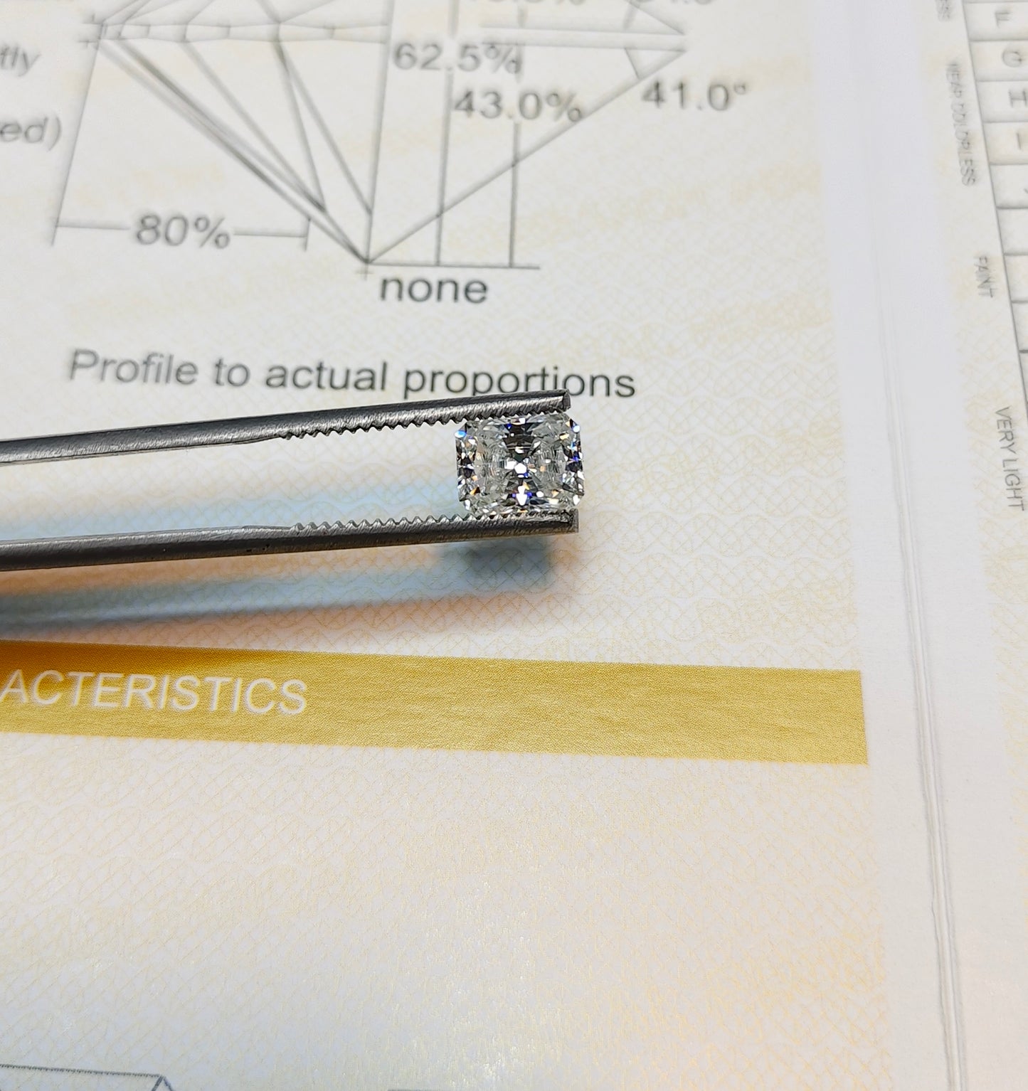 Radiant Cut Moissanite With Gra Lab Certificate