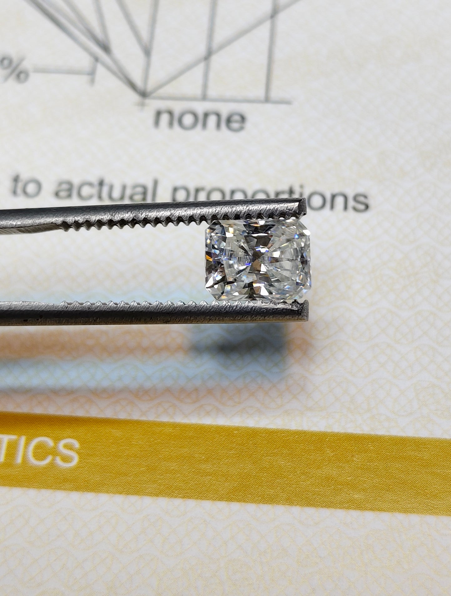 Radiant Cut Moissanite With Gra Lab Certificate