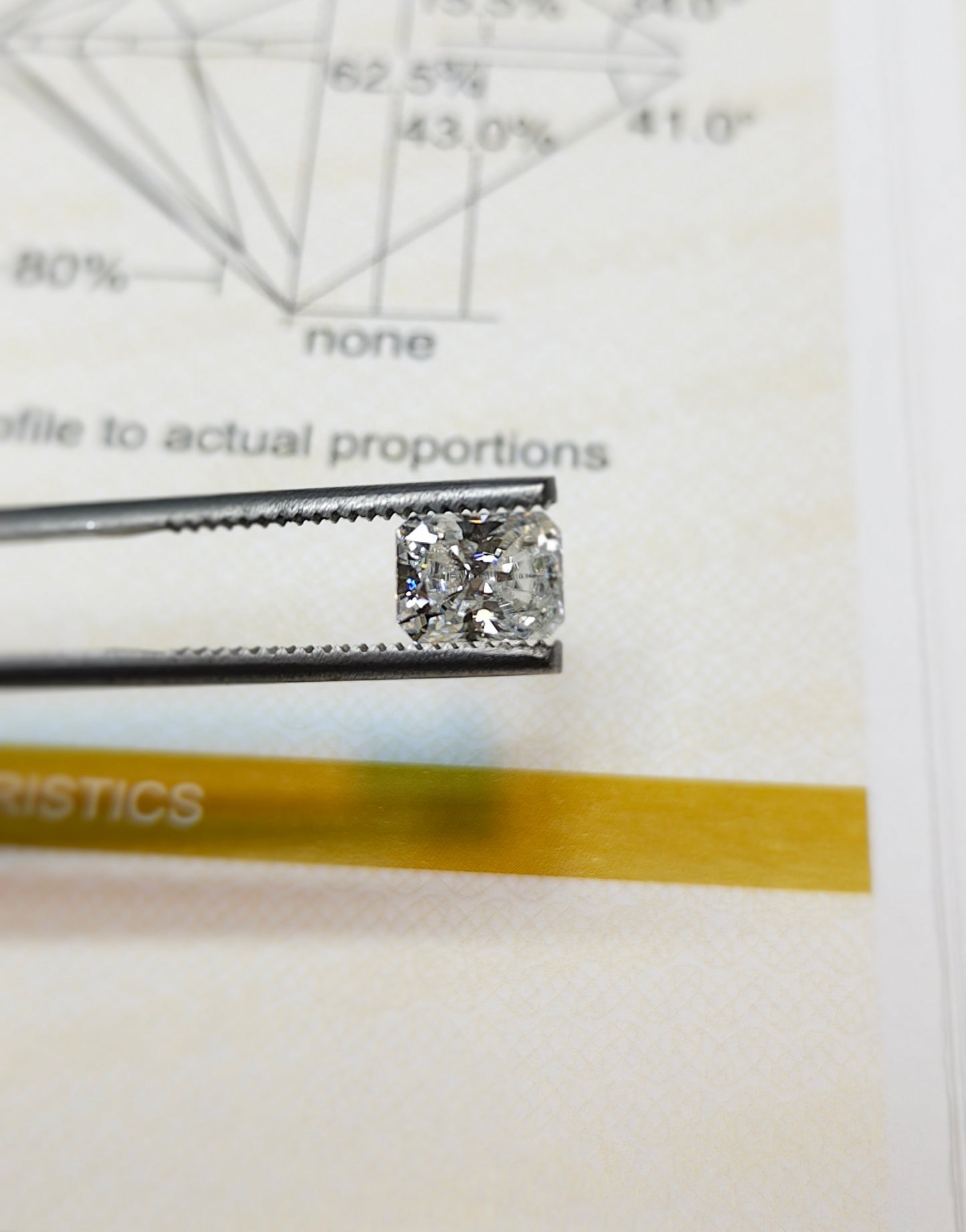 Radiant Cut Moissanite With Gra Lab Certificate