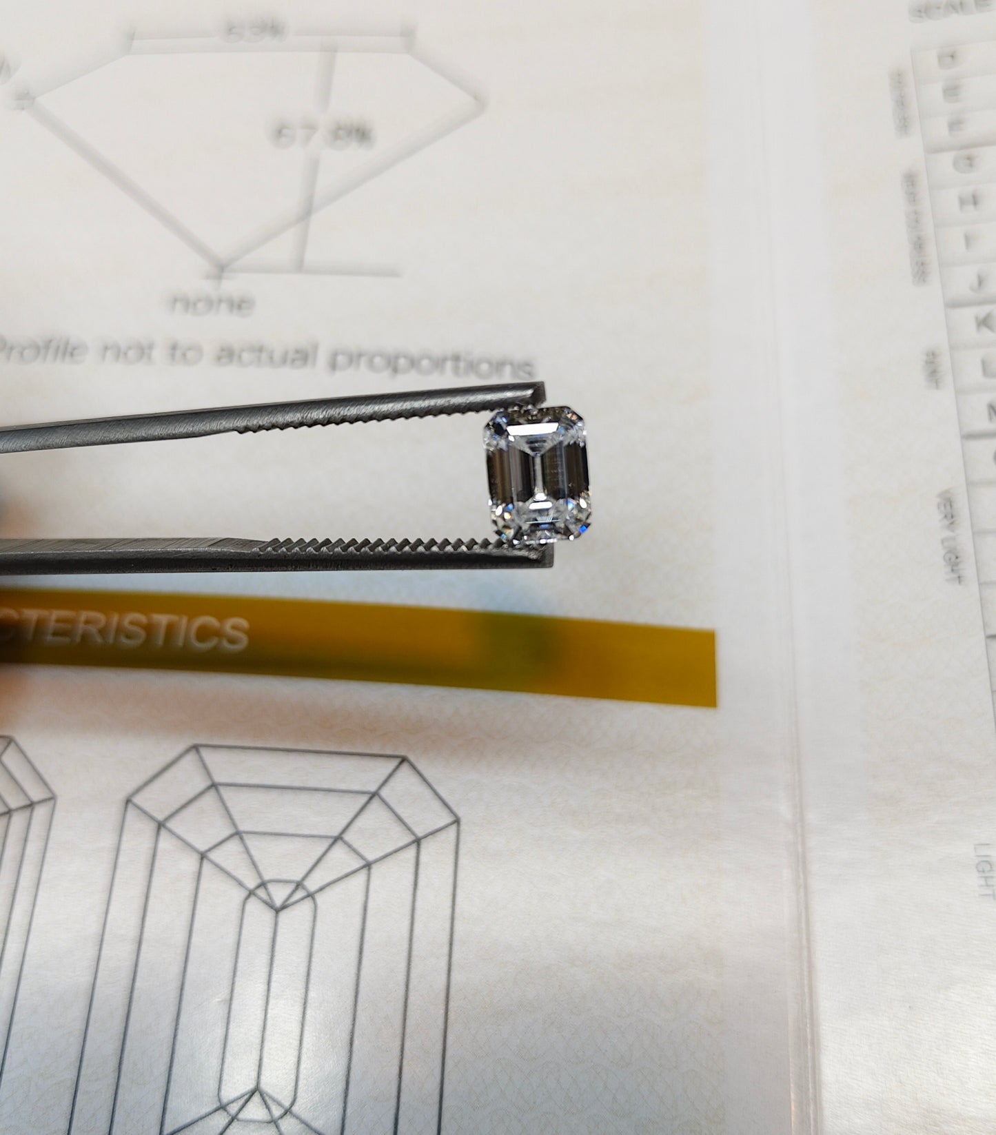 Emerald Cut Moissanite With Gra Lab Certificate