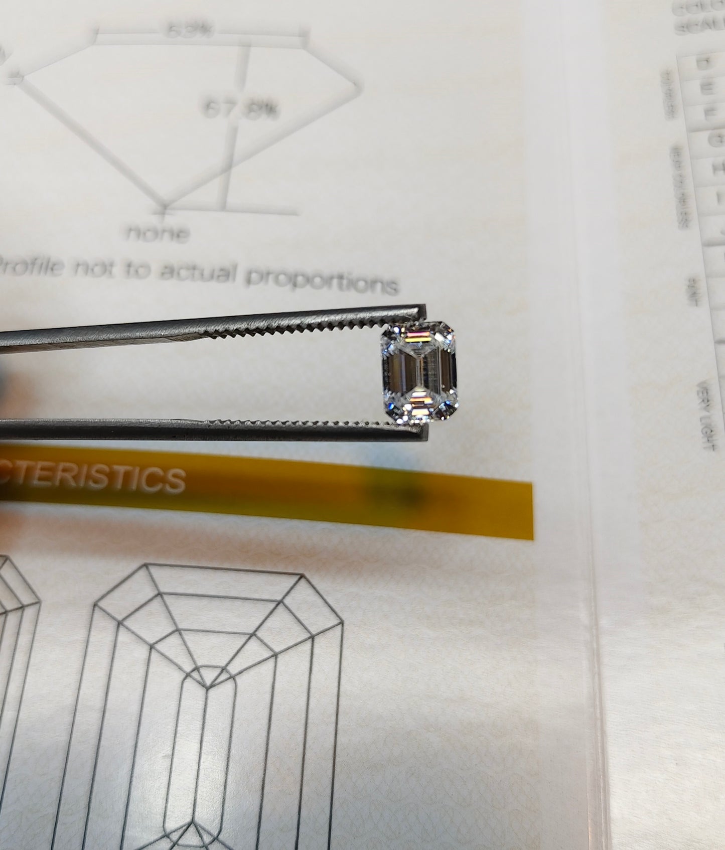 Emerald Cut Moissanite With Gra Lab Certificate