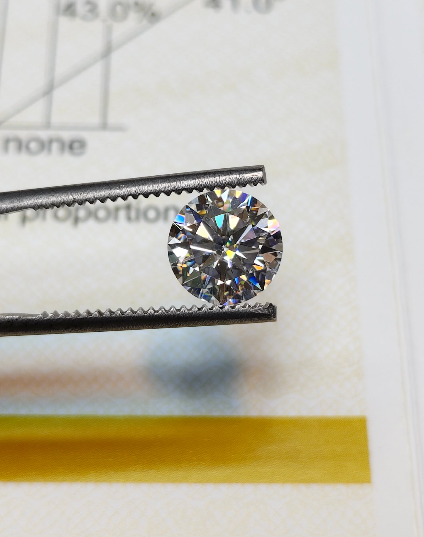 White Moissanite With Gra Lab Certificate