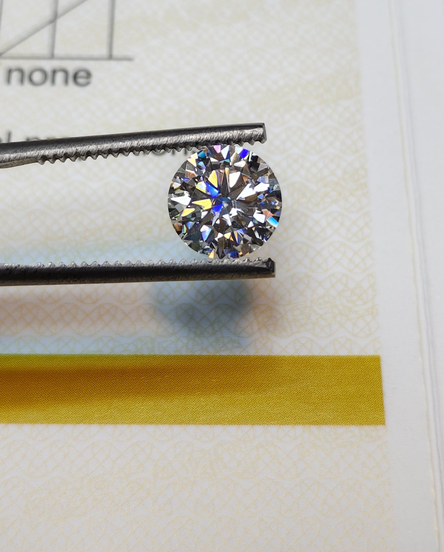 White Moissanite With Gra Lab Certificate