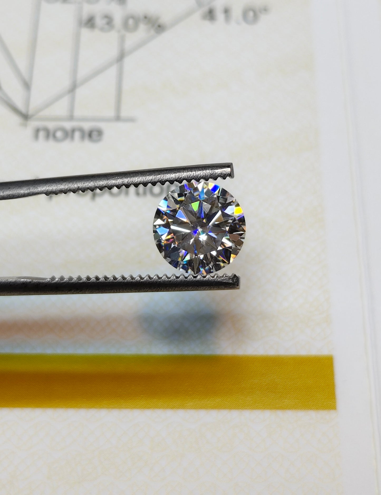 White Moissanite With Gra Lab Certificate