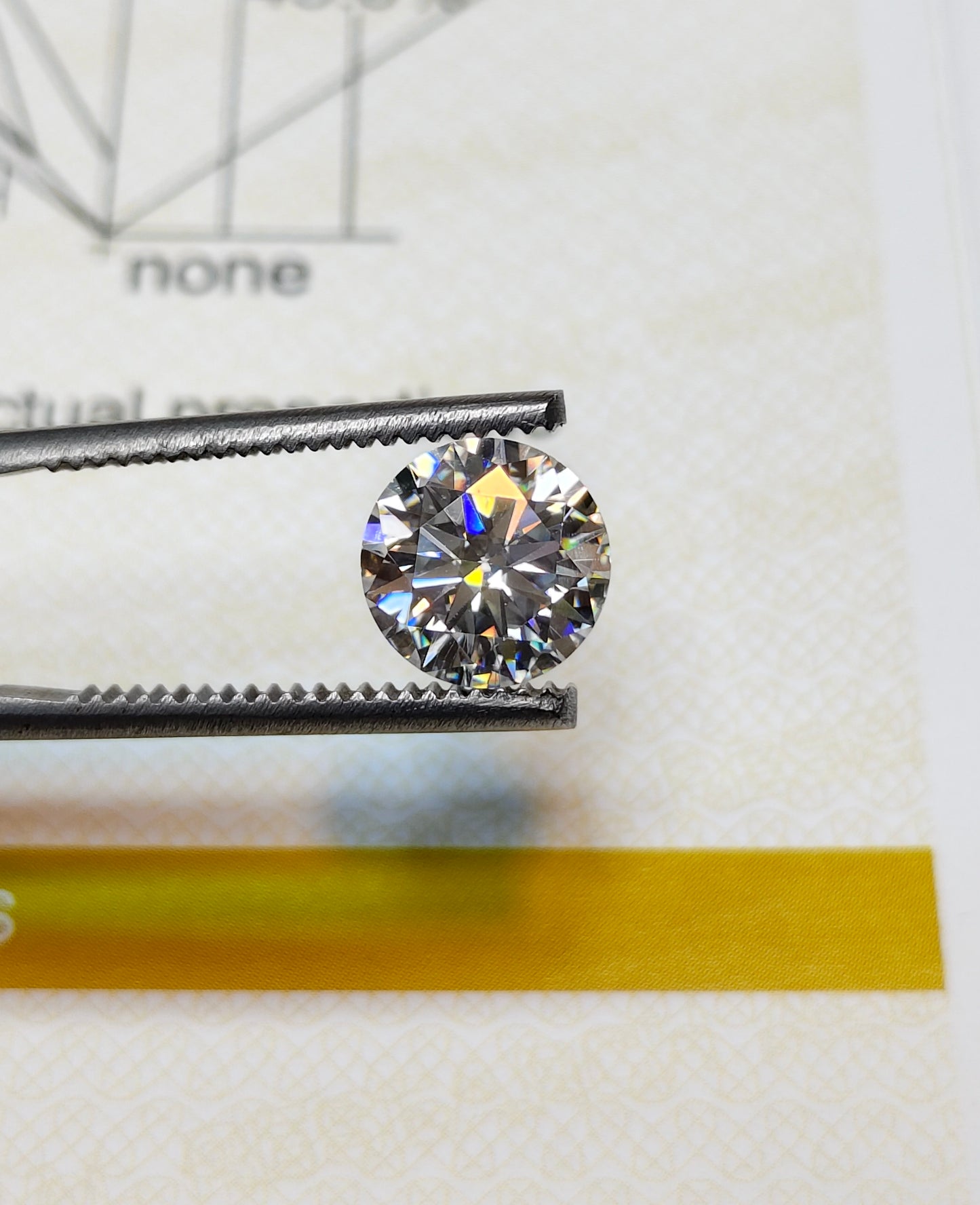 White Moissanite With Gra Lab Certificate