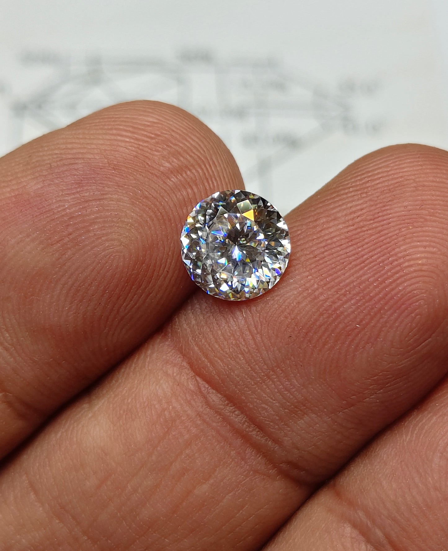 Russain Cut Moissanite With Gra Lab Certificate