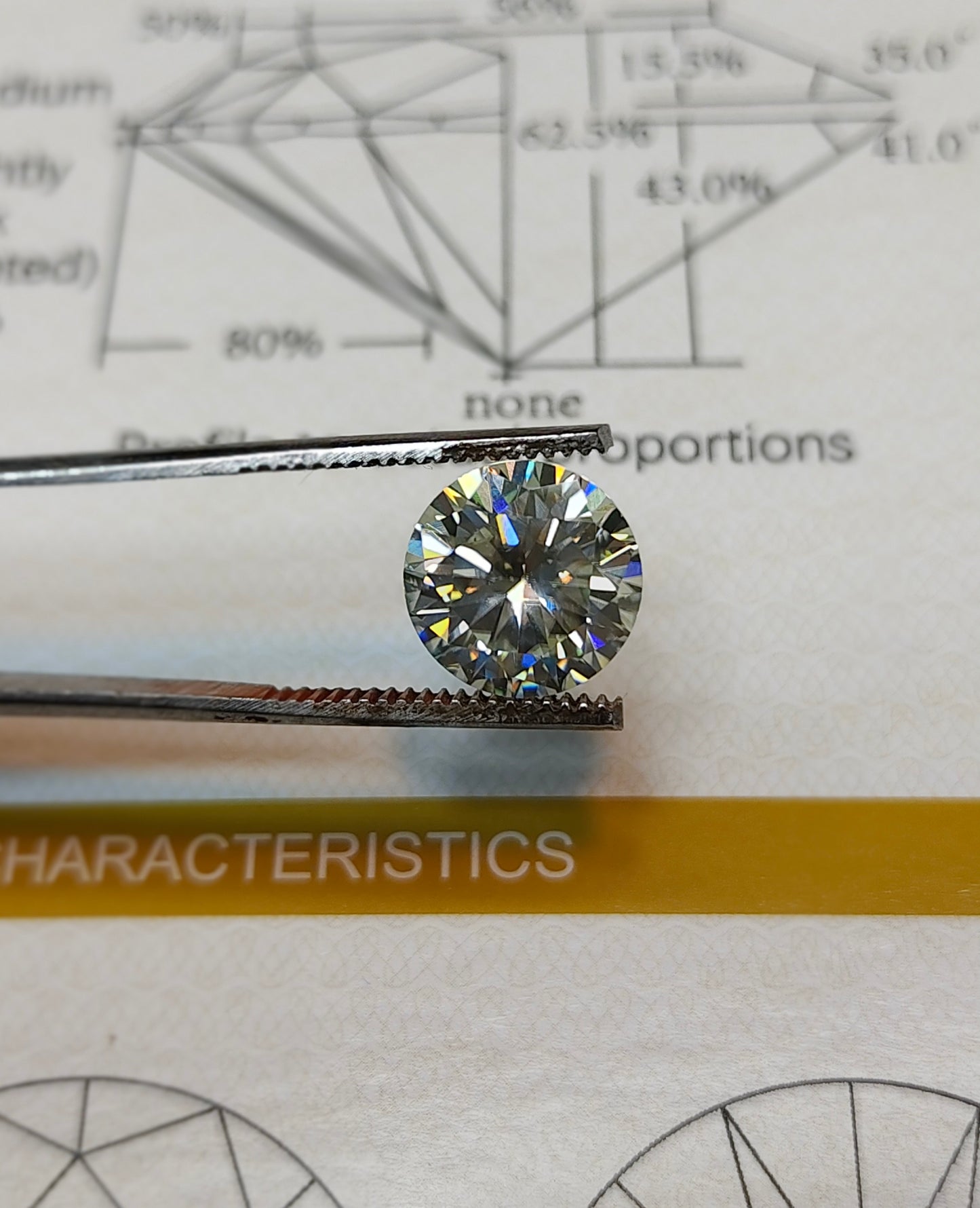White Moissanite With Gra Lab Certificate