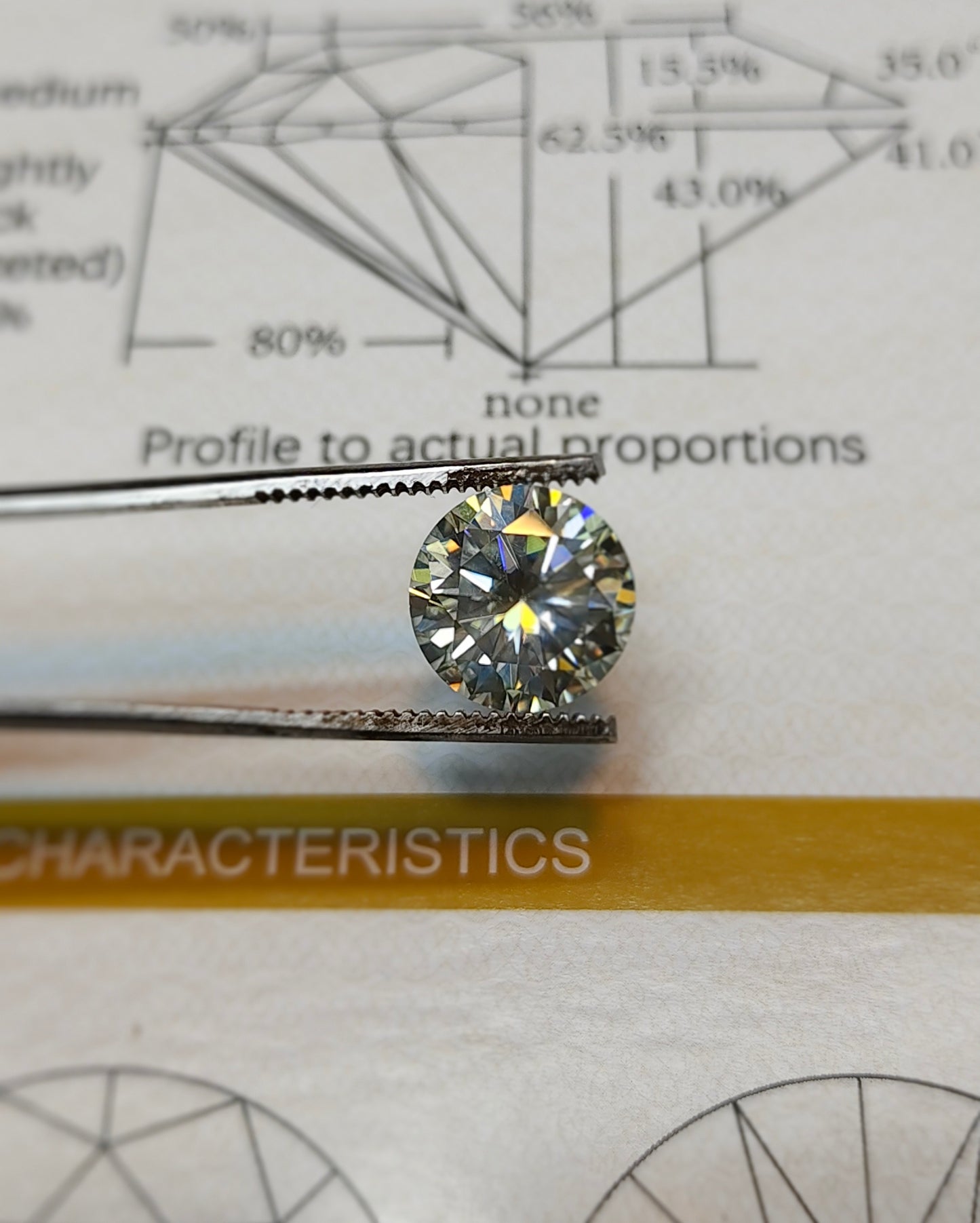 White Moissanite With Gra Lab Certificate