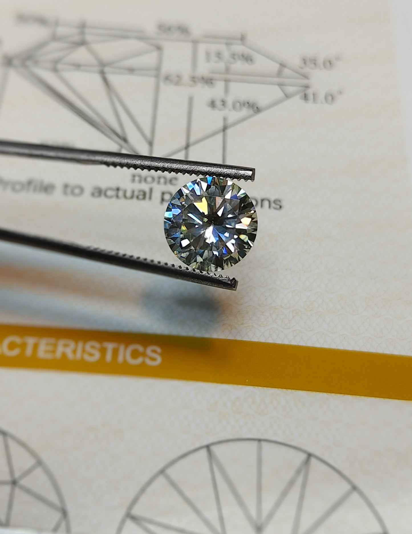 White Moissanite With Gra Lab Certificate