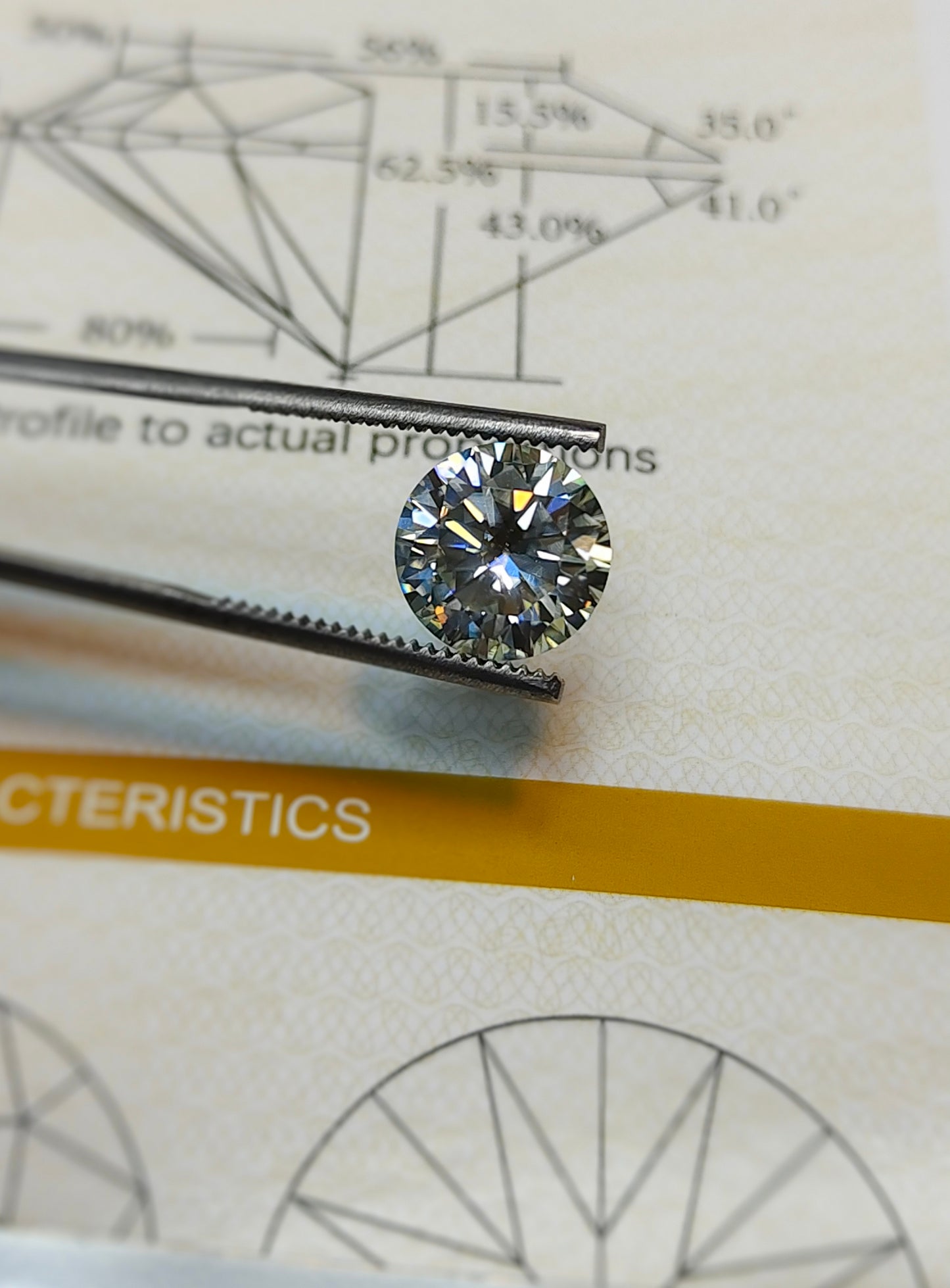 White Moissanite With Gra Lab Certificate