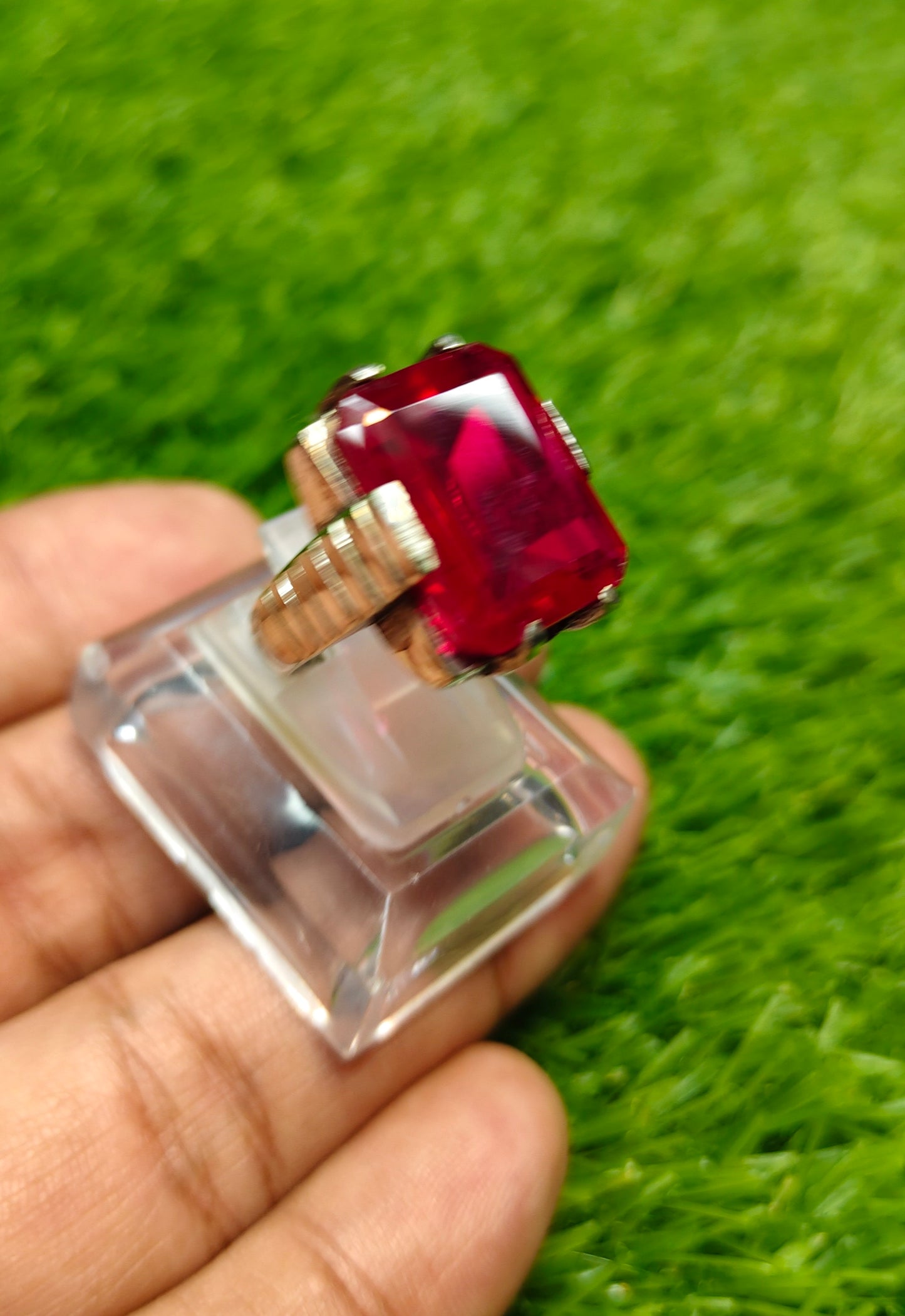 Premium Quality Red Anari Yaqoot Ring