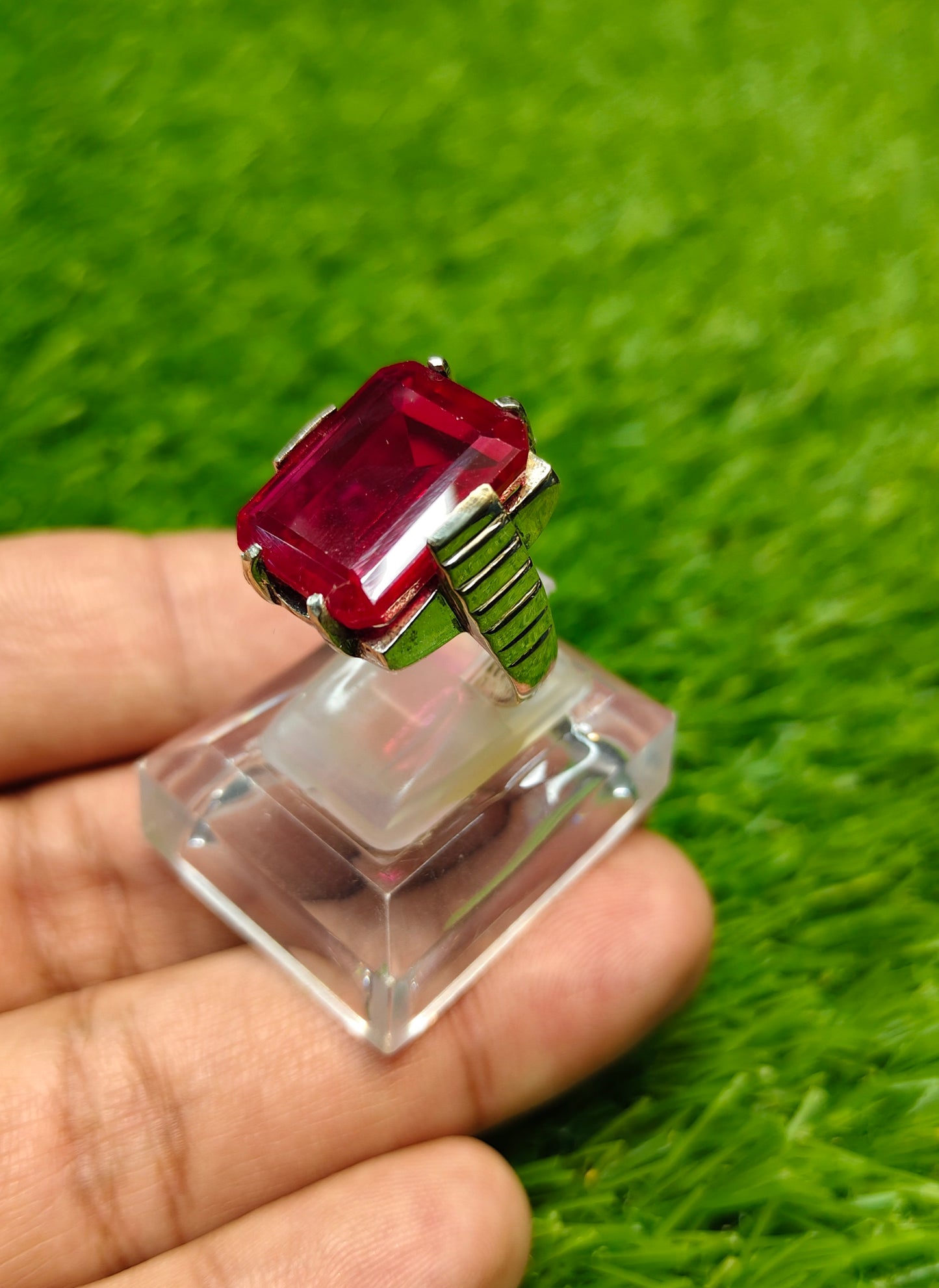 Premium Quality Red Anari Yaqoot Ring