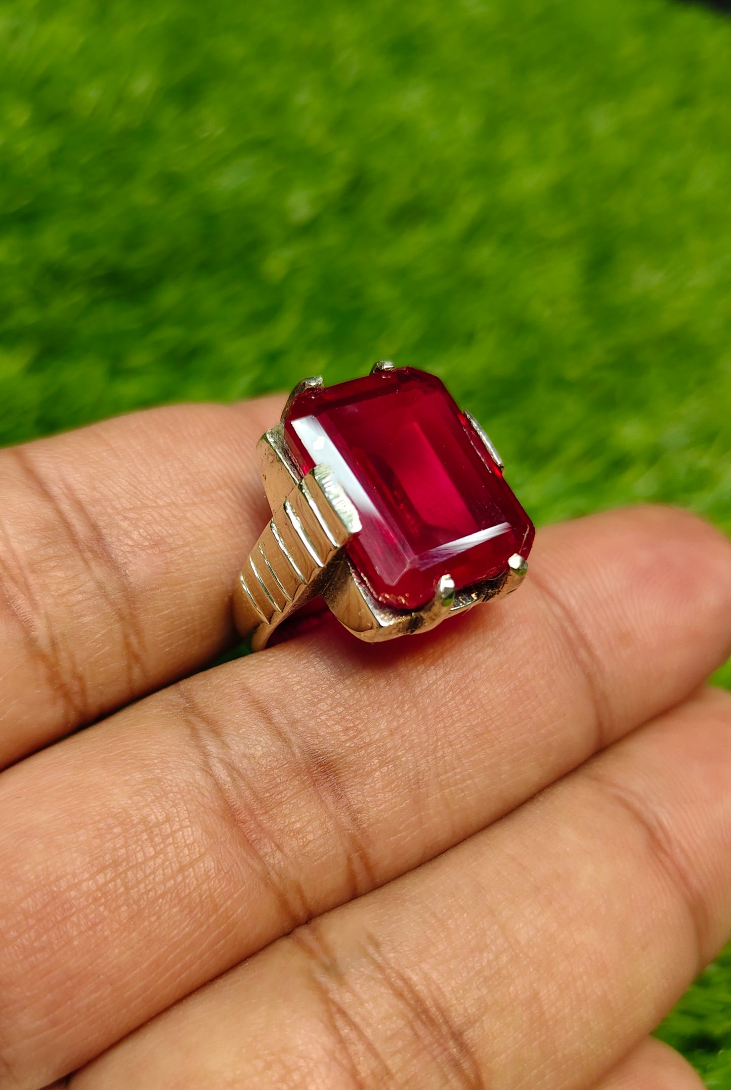 Premium Quality Red Anari Yaqoot Ring