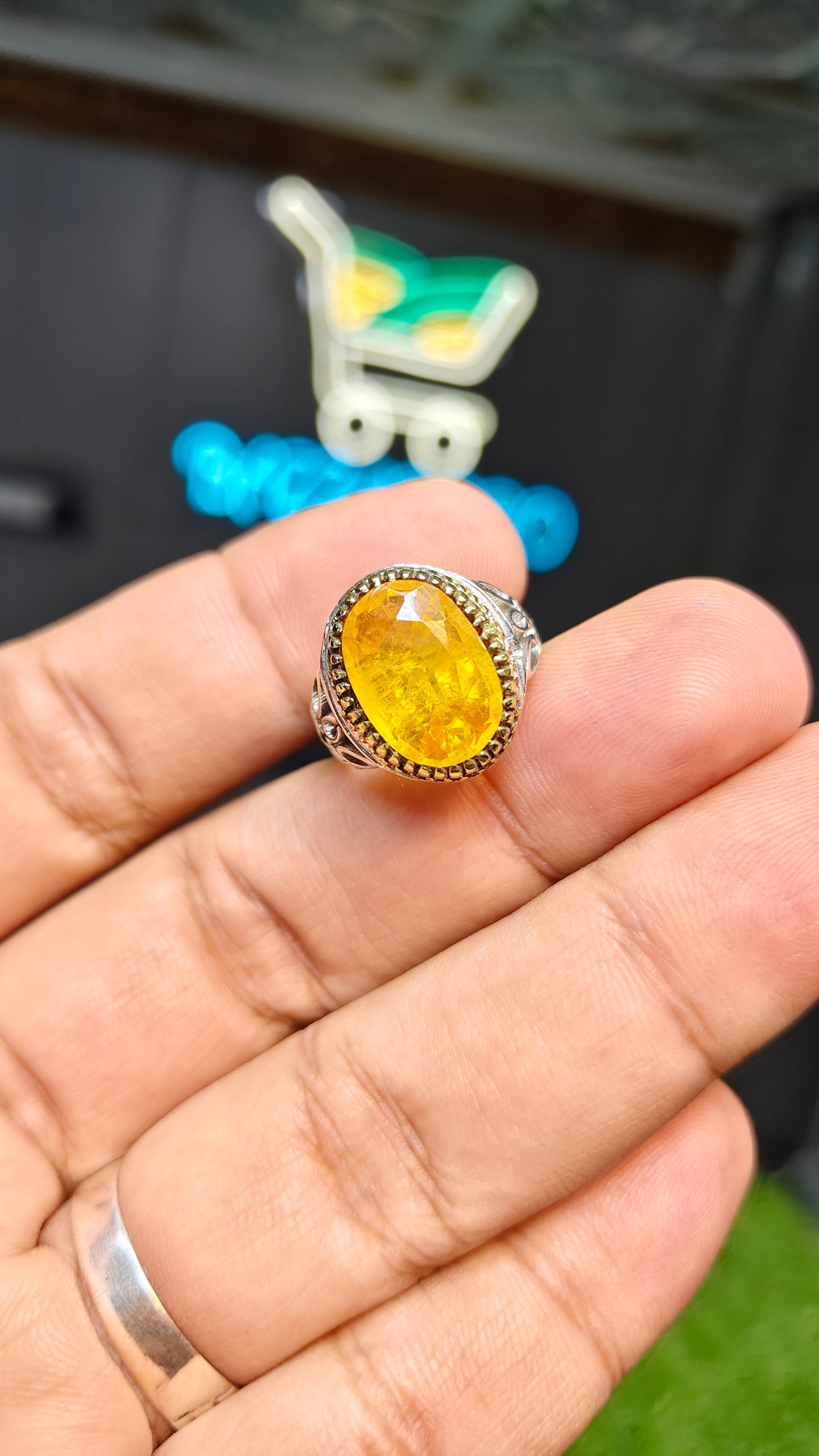 Premium Quality Irani Pukhraj Ring