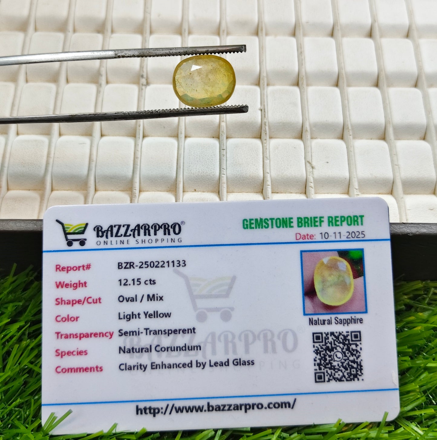 Premium Quality Pukhraj With Lab Certificate