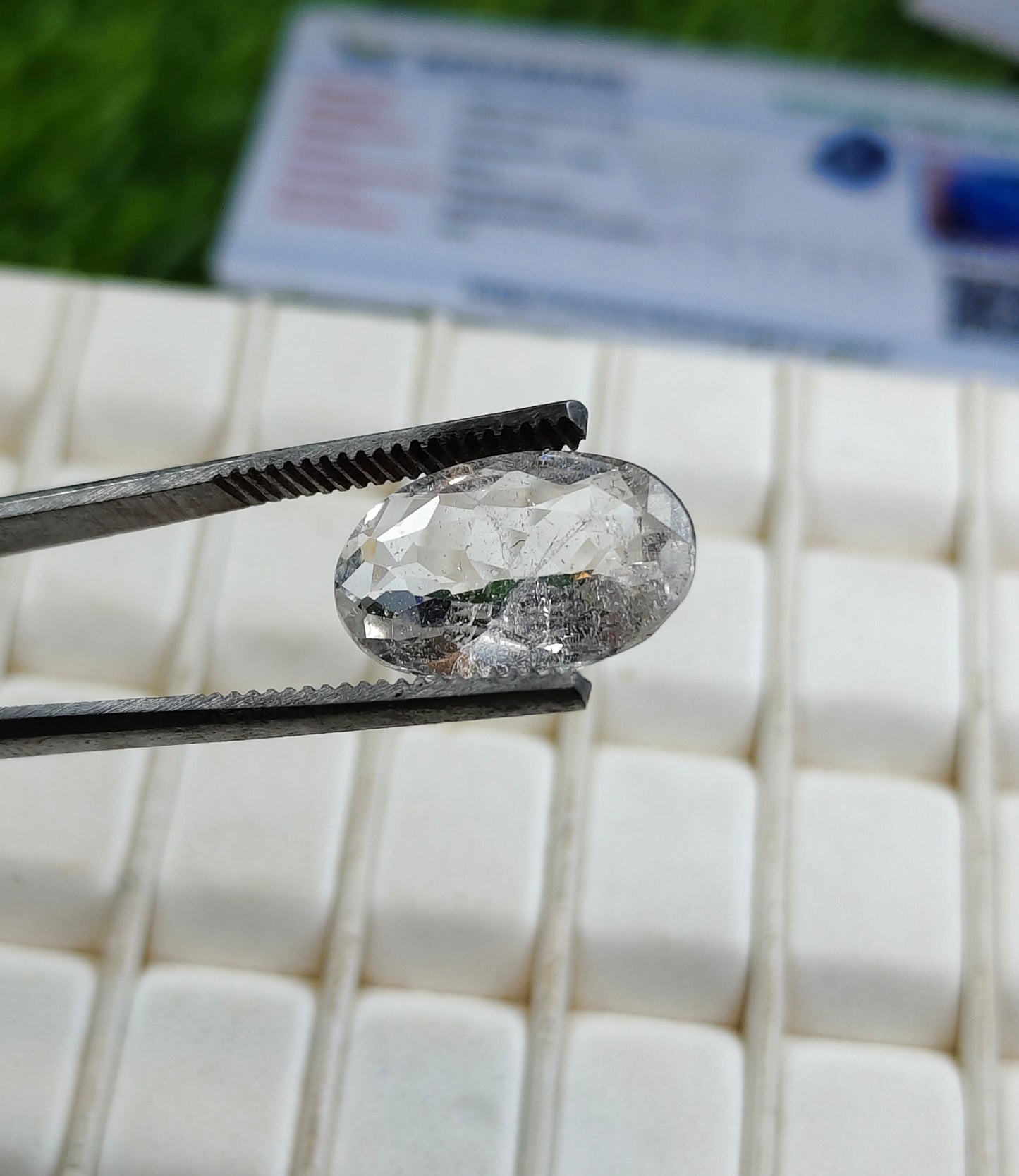 White Pukhraj With Lab Certificate