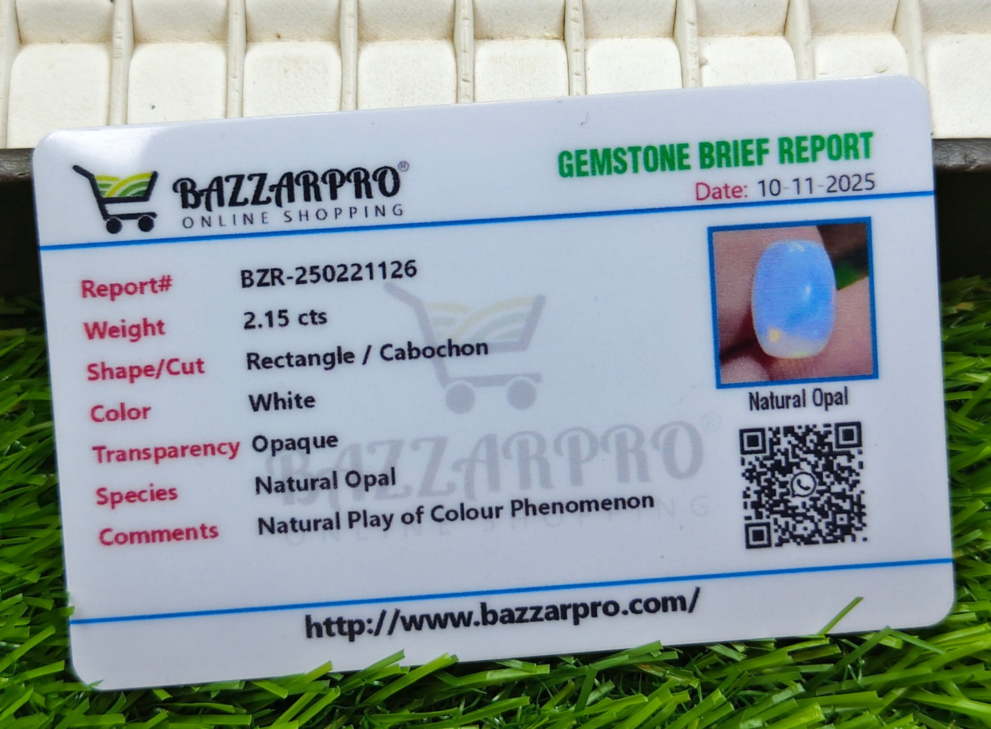 Black Fire Opal With Lab Certificate