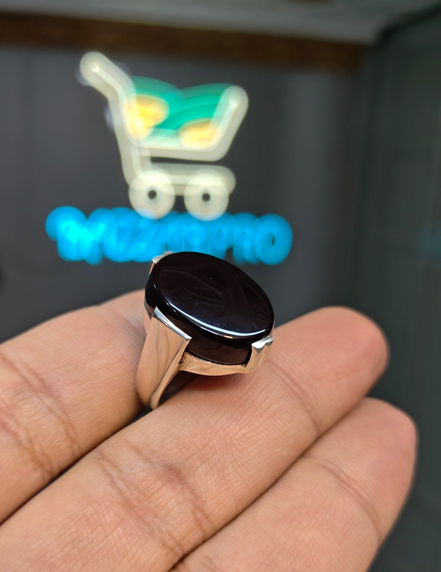 Premium Quality Black Yamni Aqeeq Ring