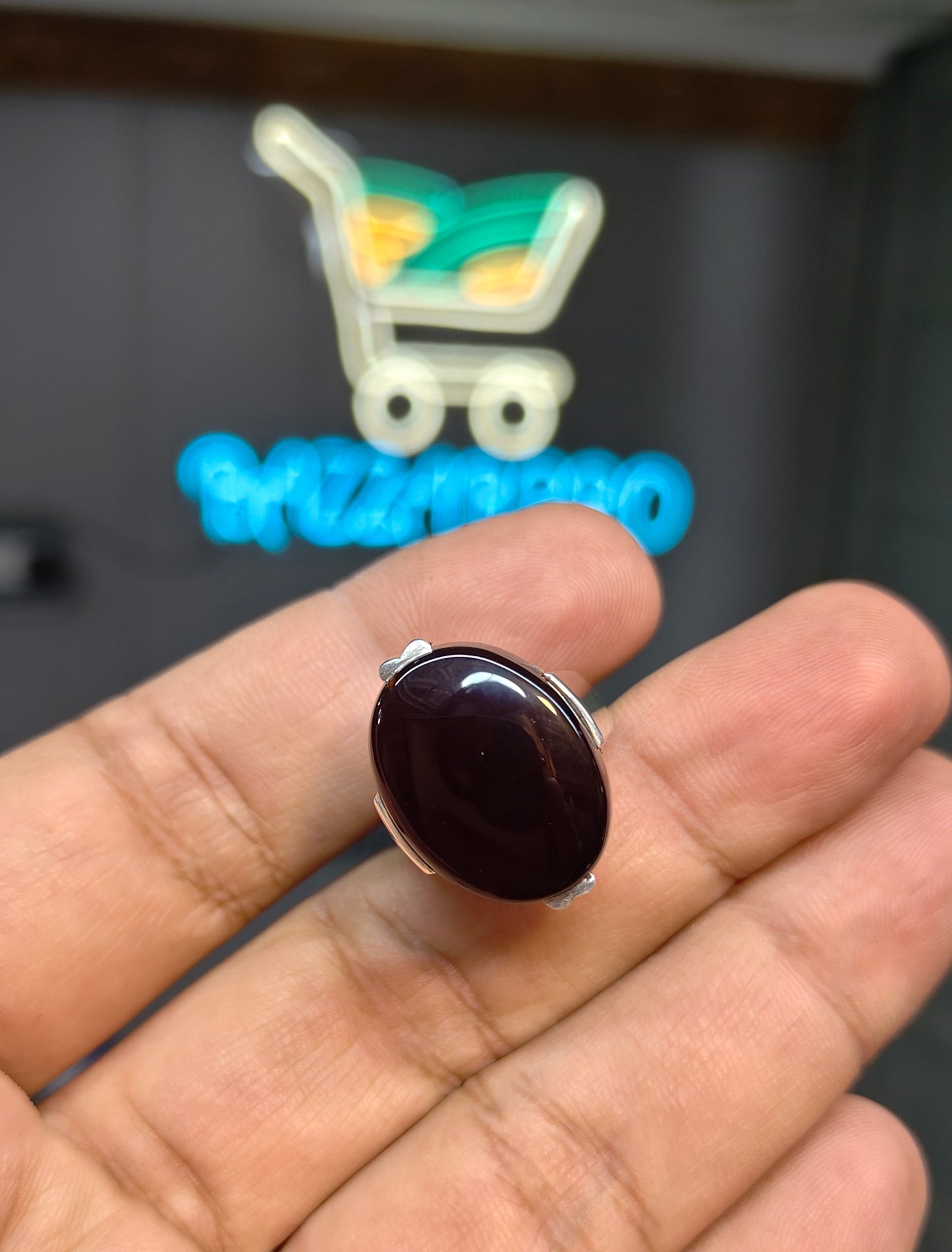 Premium Quality Black Yamni Aqeeq Ring