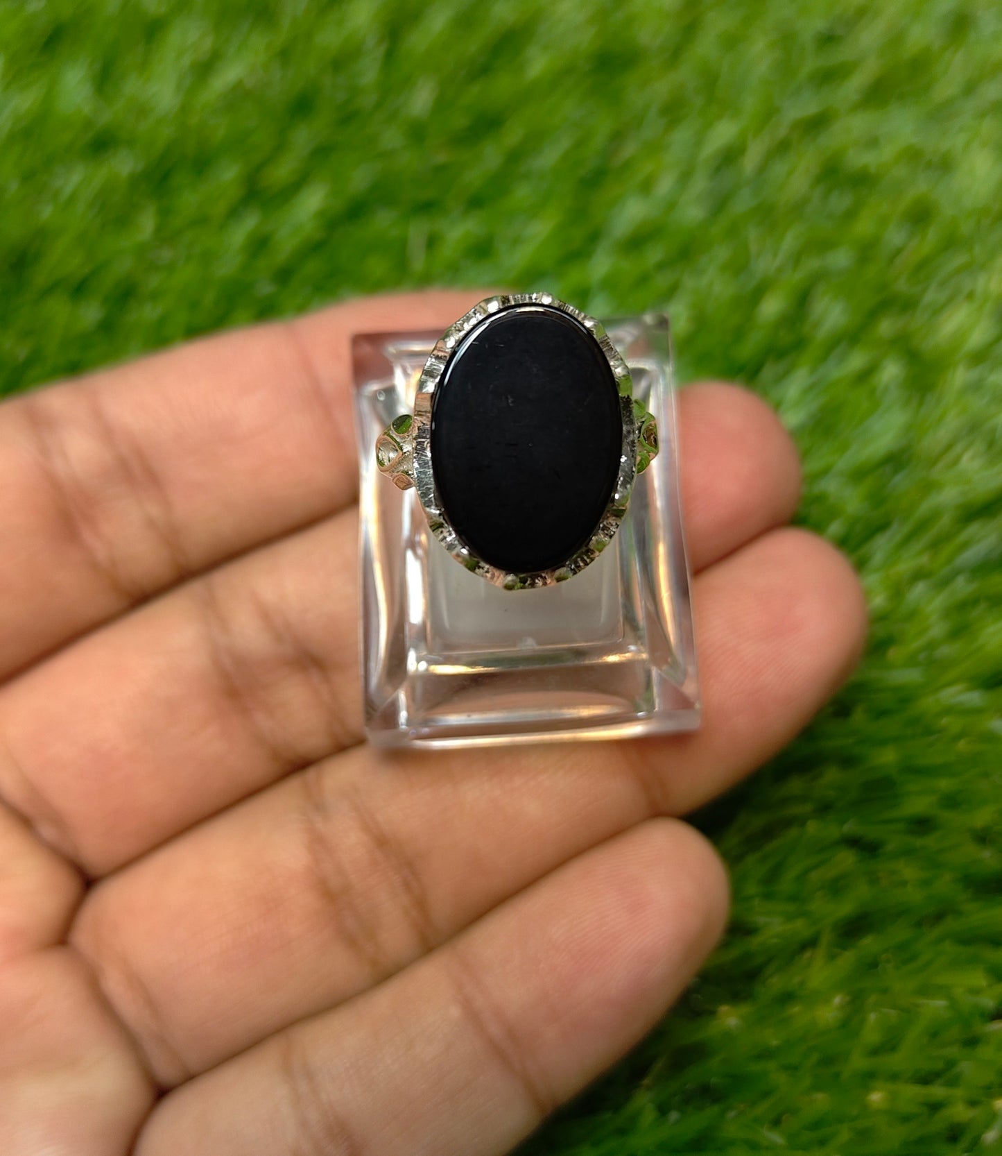 Premium Quality Black Aqeeq Ring