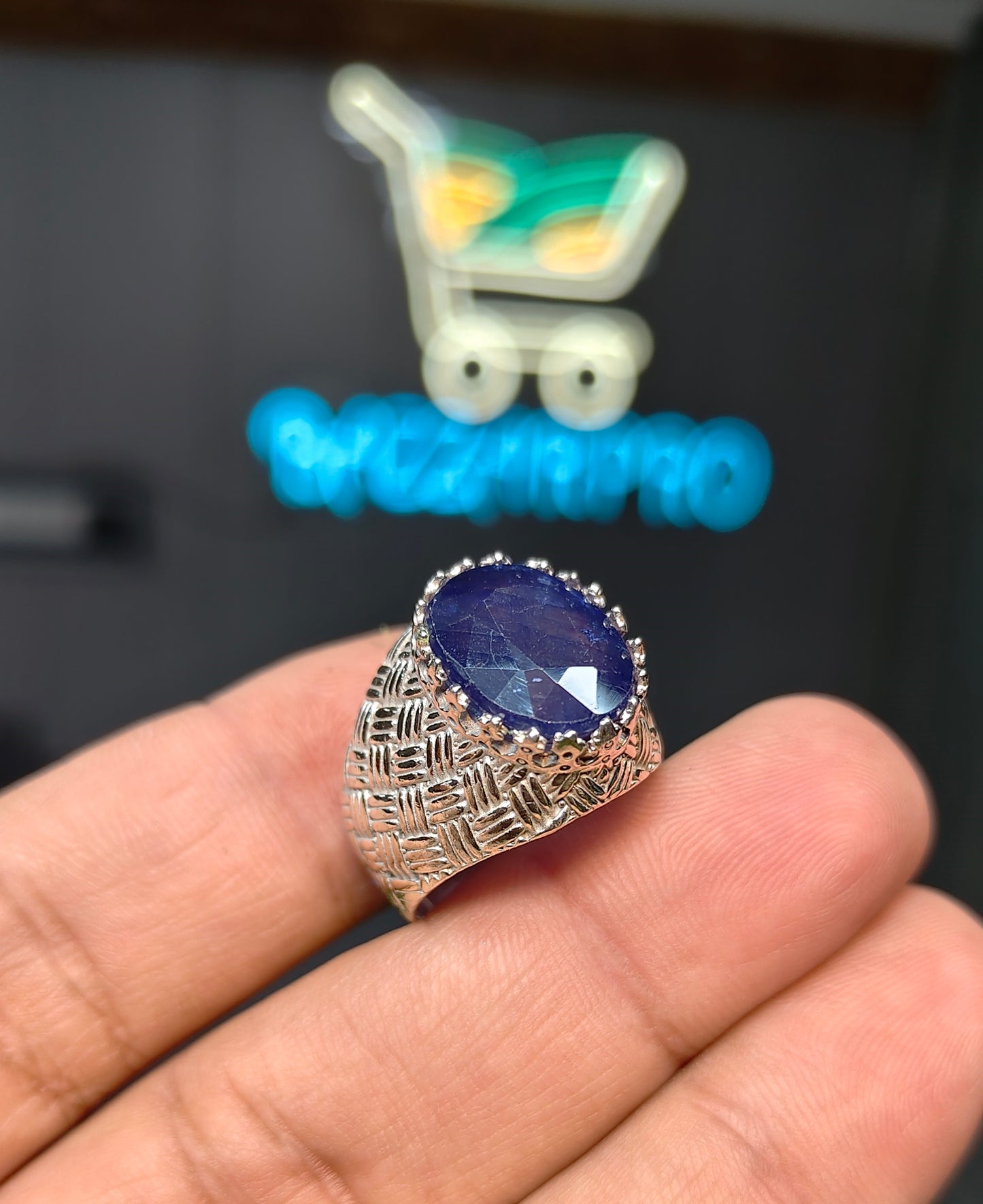 Premium Quality Master Piece Neelam Ring