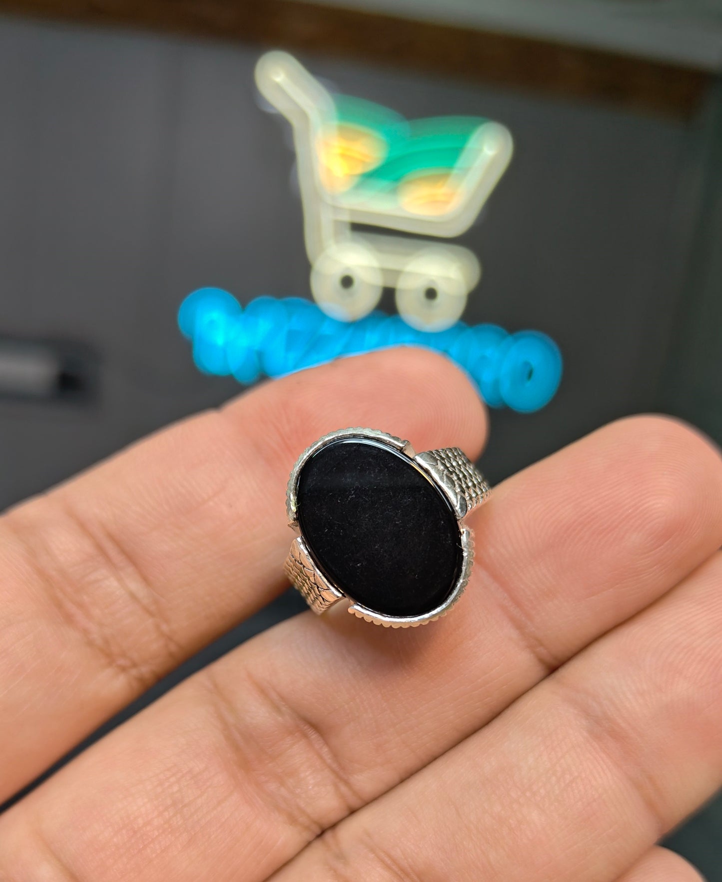 Premium Quality Black Aqeeq Ring