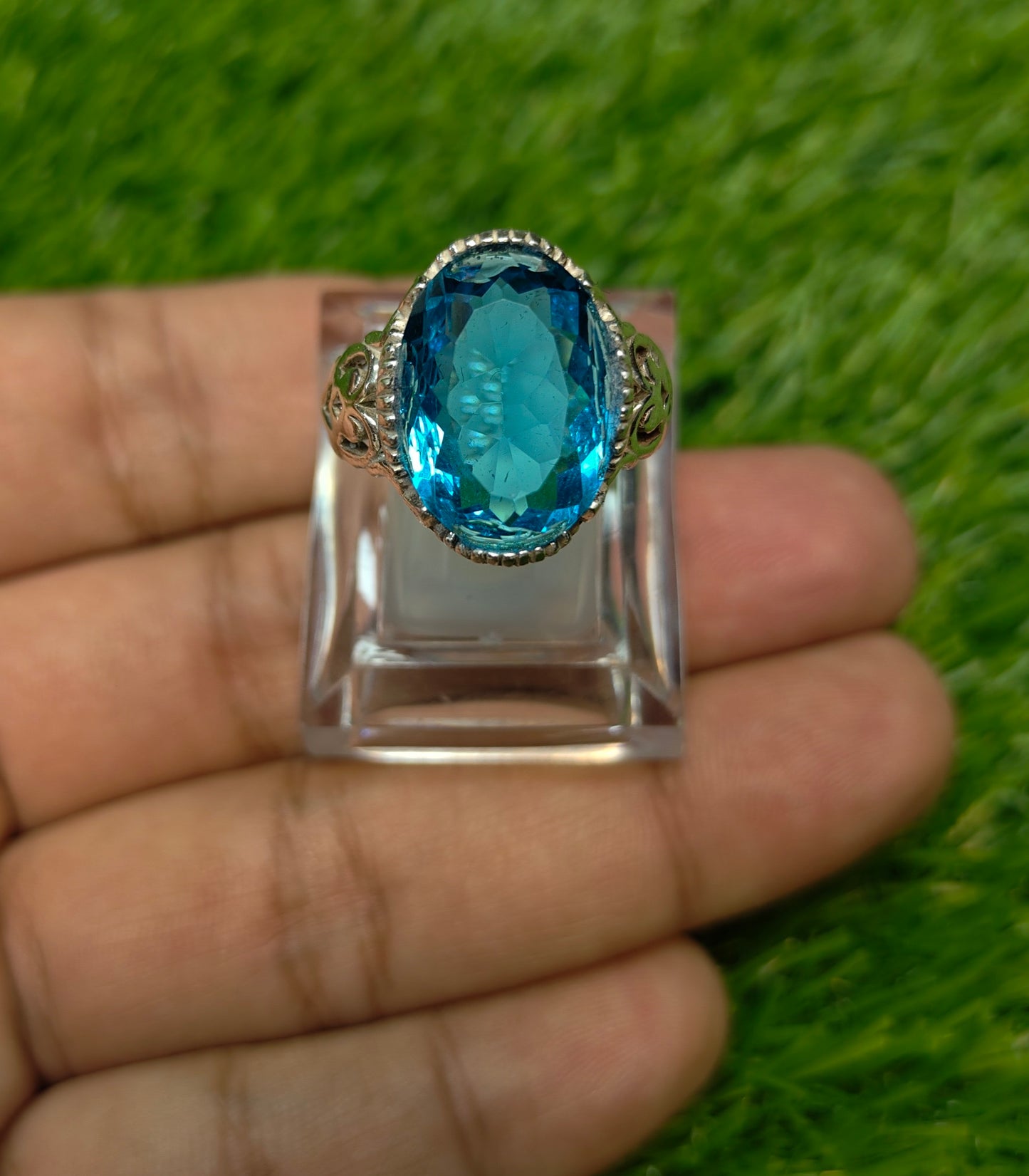 Premium Quality Blue Topaz Ring