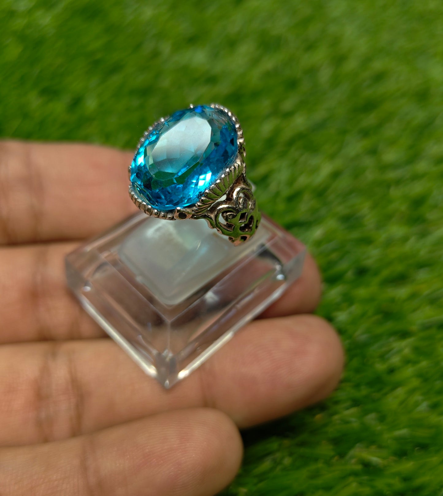 Premium Quality Blue Topaz Ring
