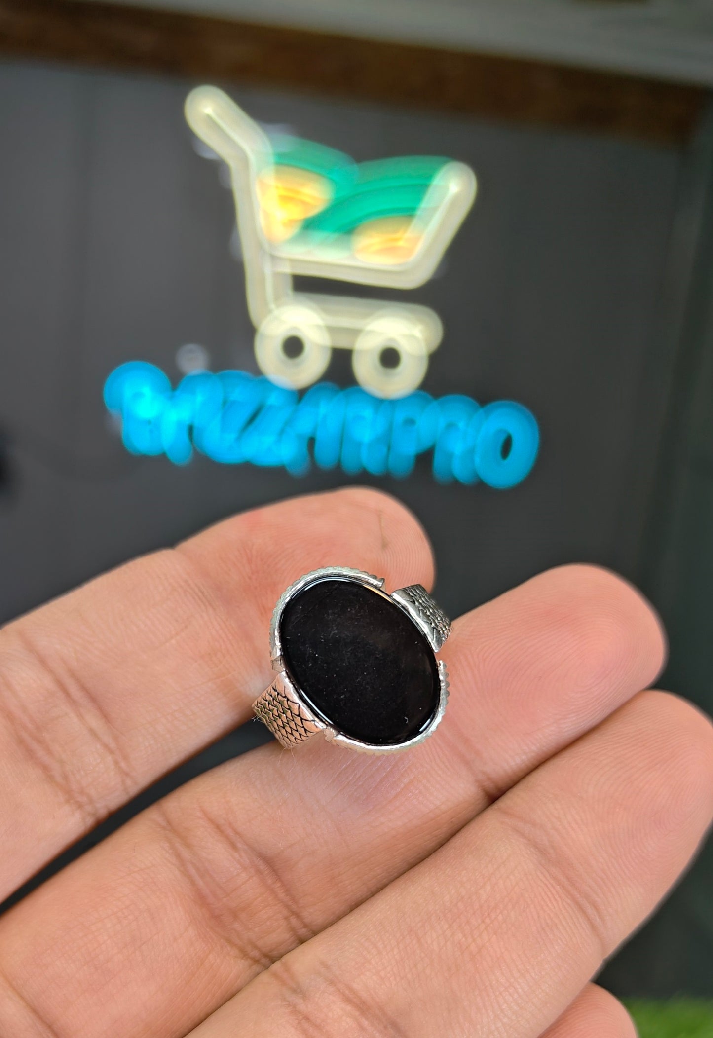 Premium Quality Black Aqeeq Ring