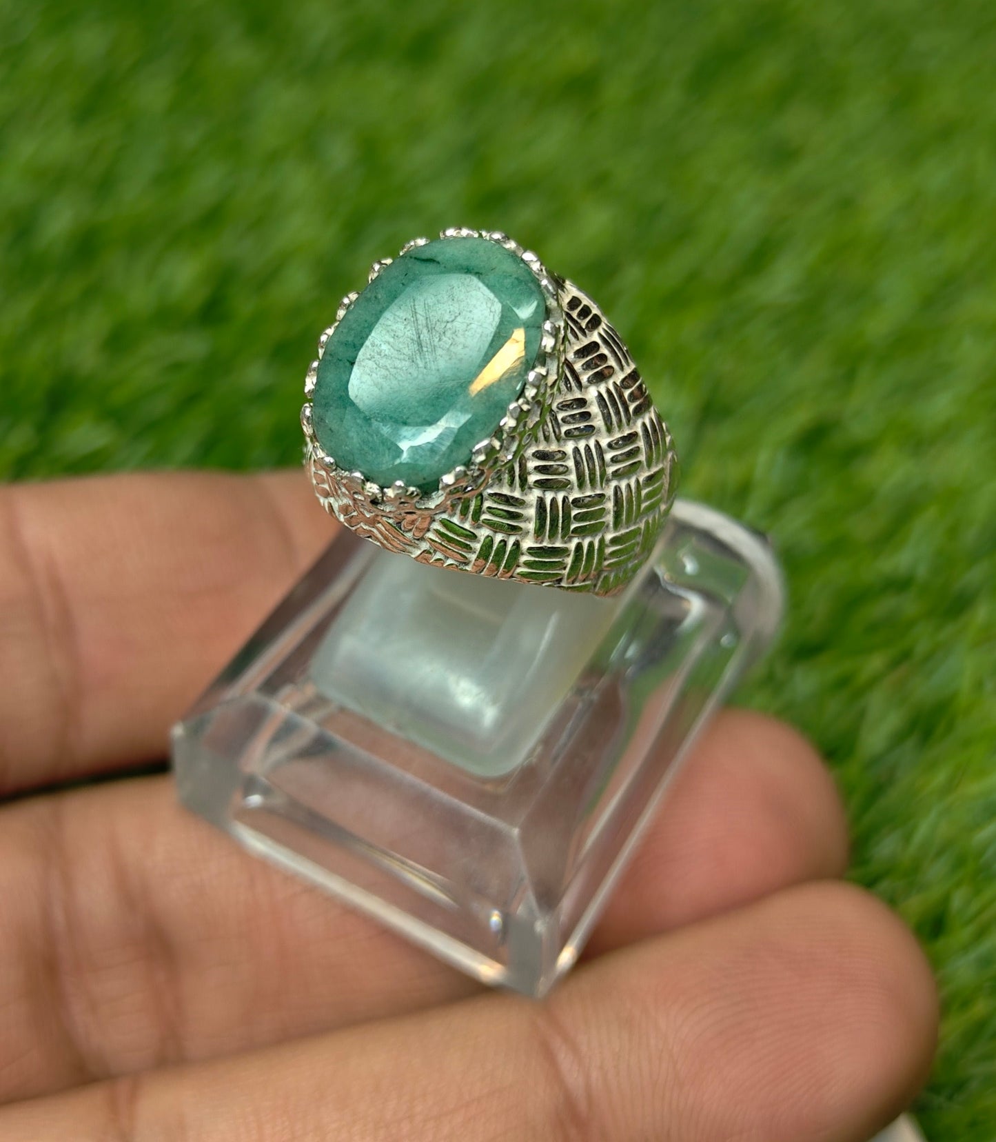 Premium Quality Zambia Zamurd Ring