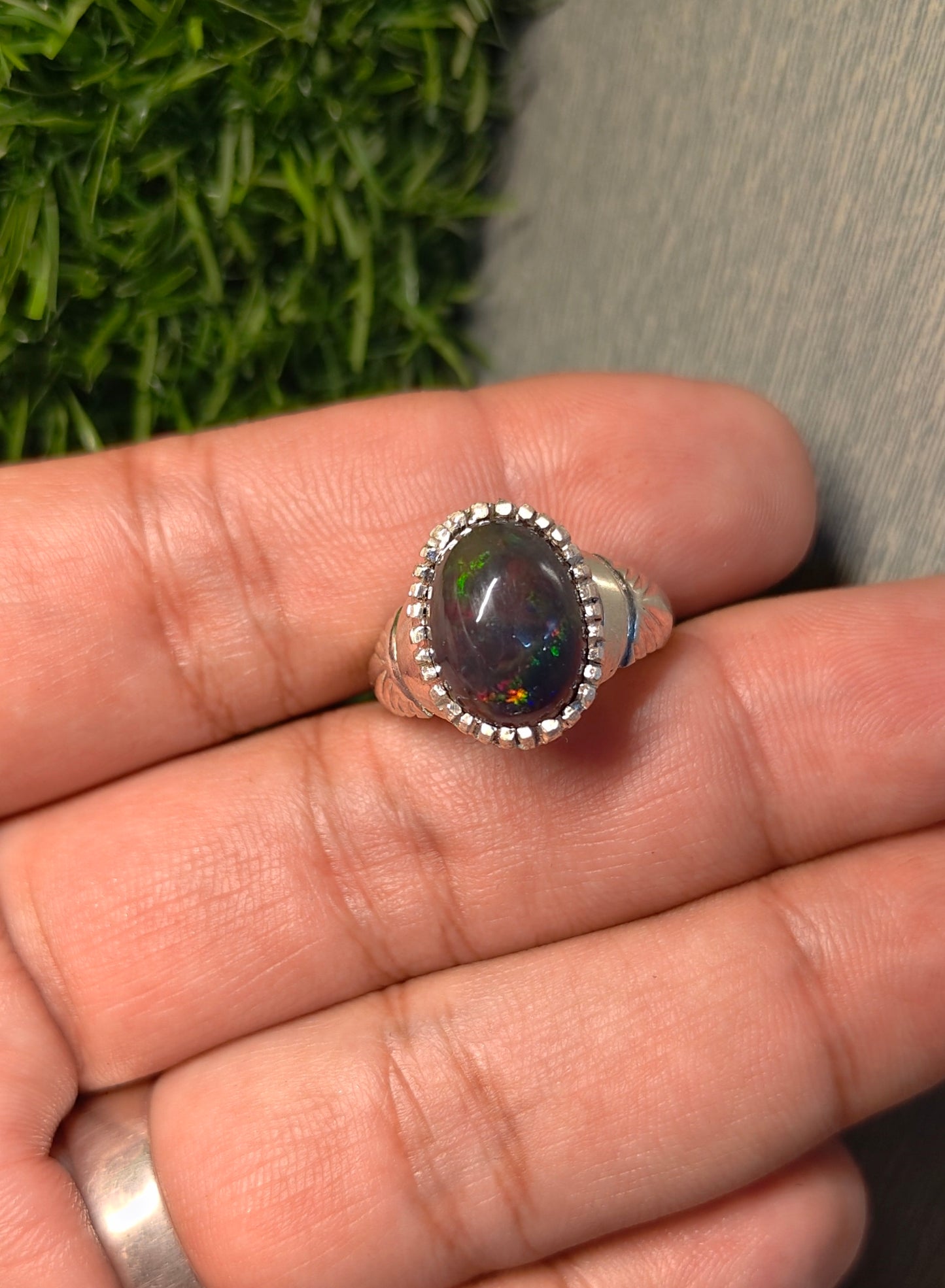 Premium Quality Black Ethopian Opal Ring