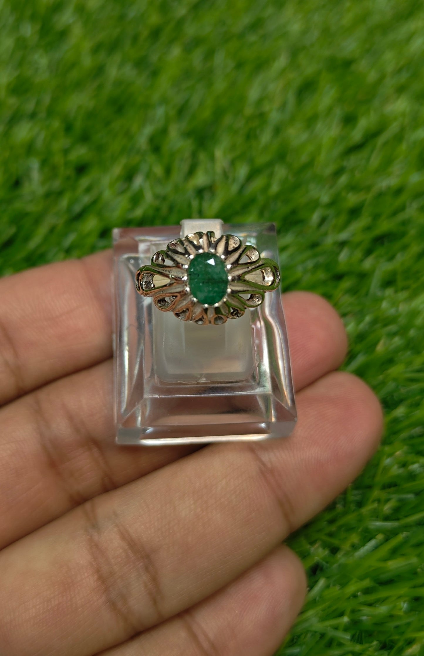 Premium Quality Zambia Zamurd Ring