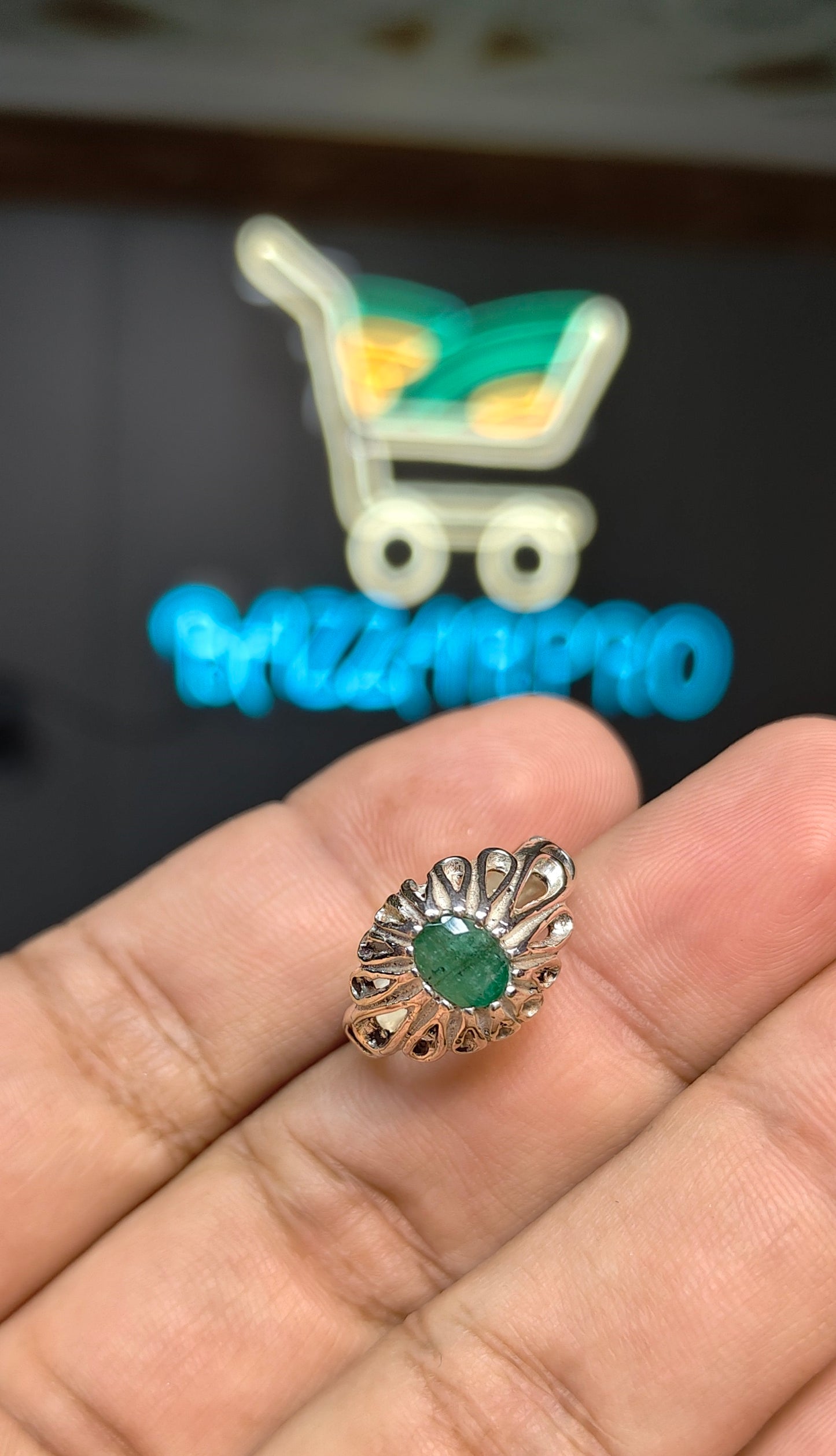 Premium Quality Zambia Zamurd Ring