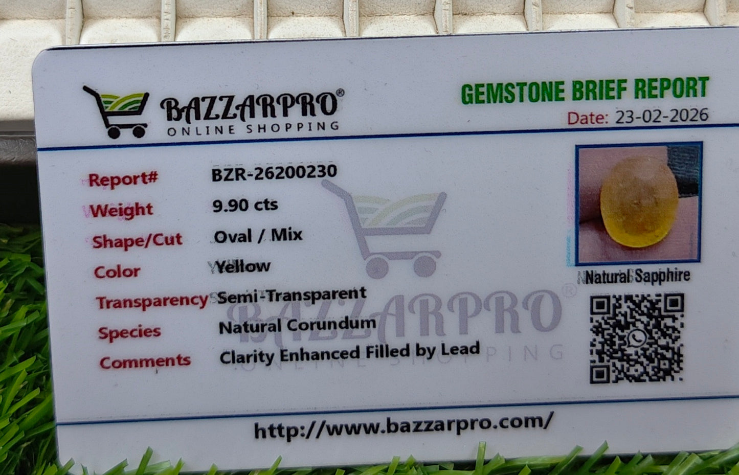 Premium Quality Pukhraj With Lab Certifice