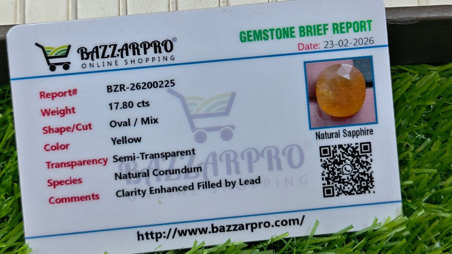 Premium Quality Pukhraj With Lab Certifice