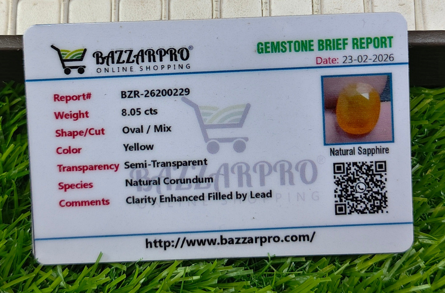 Premium Quality Pukhraj With Lab Certifice