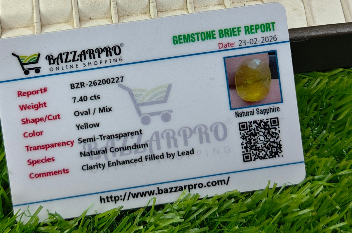 Premium Quality Pukhraj With Lab Certifice